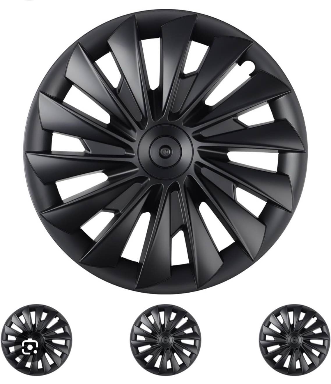 Hub covers TSL0207-1 Black Set of 4 