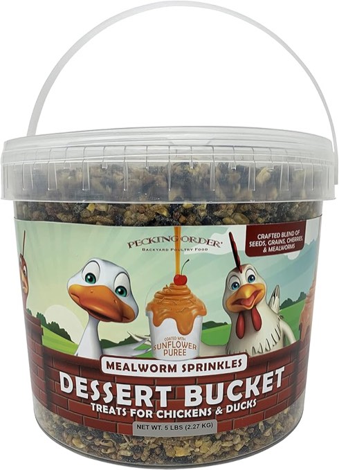 Pecking Order Dessert Bucket Mealworm Sprinkles - 5 LB