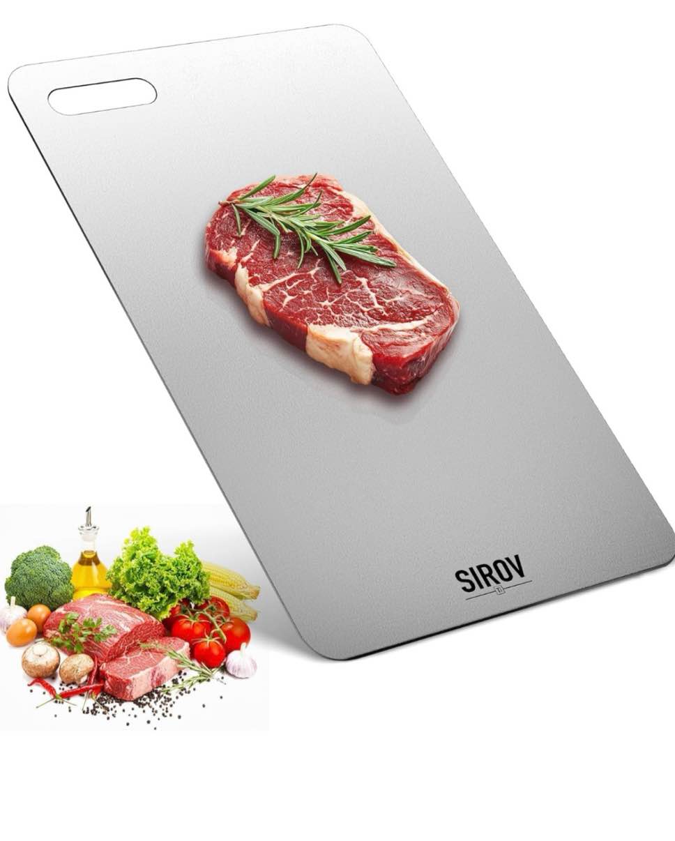 Titanium Cutting Board for Kitchen, 100% Pure Titanium Cutting Board Food Grade,Non Toxic chopping board, Dishwasher safe, Easy to Clean Large Size, 15”x9.6”