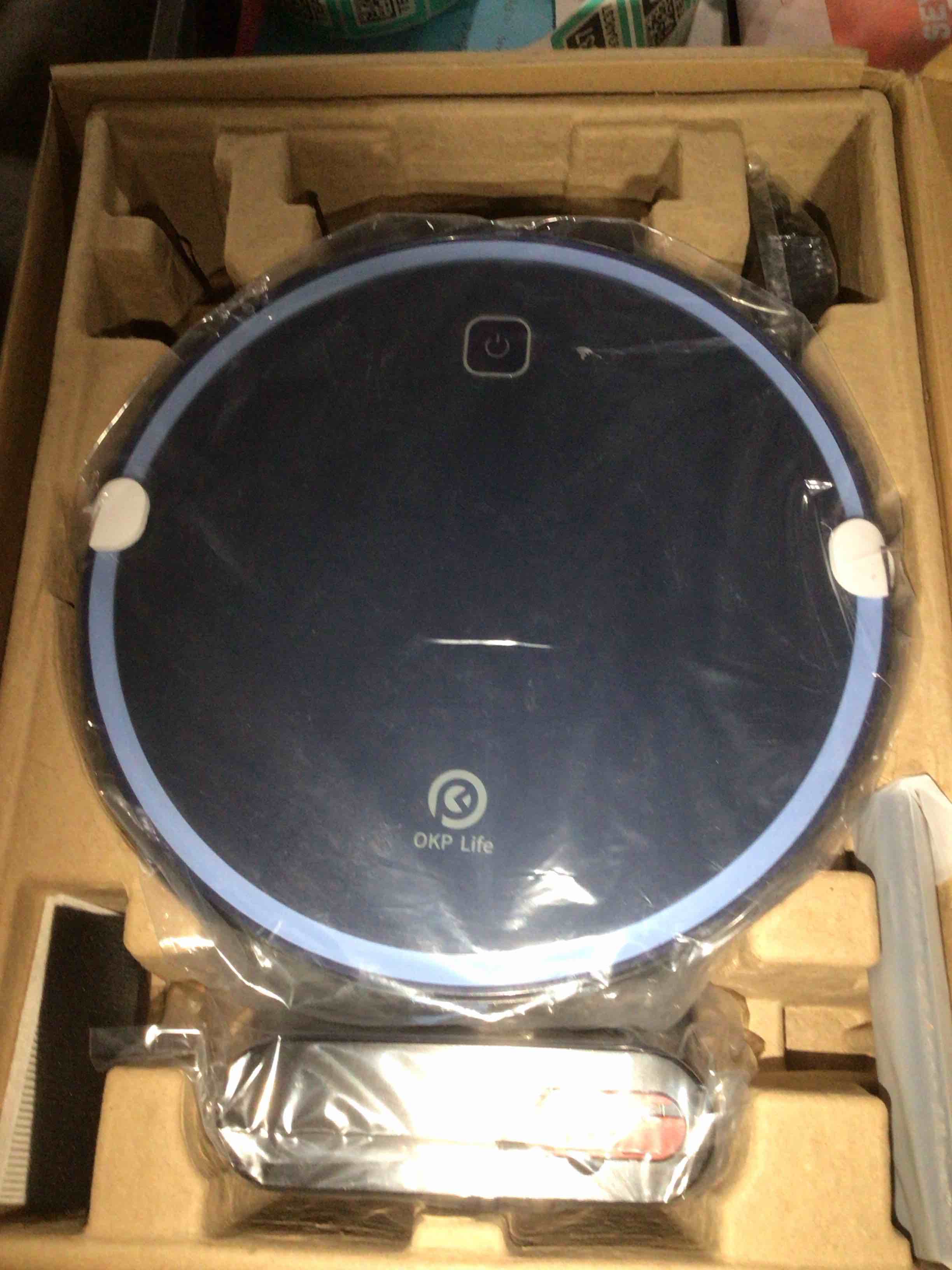 Condition photo showing New/Like New for OKP K7 Robot Vacuum Cleaner, Strong Suction, Slim, Quiet, Robotic Vacuums Cleaner for Home, APP/WiFi/Voice Control, Ideal for Pet Hair, Hard Wood Floors and Carpets