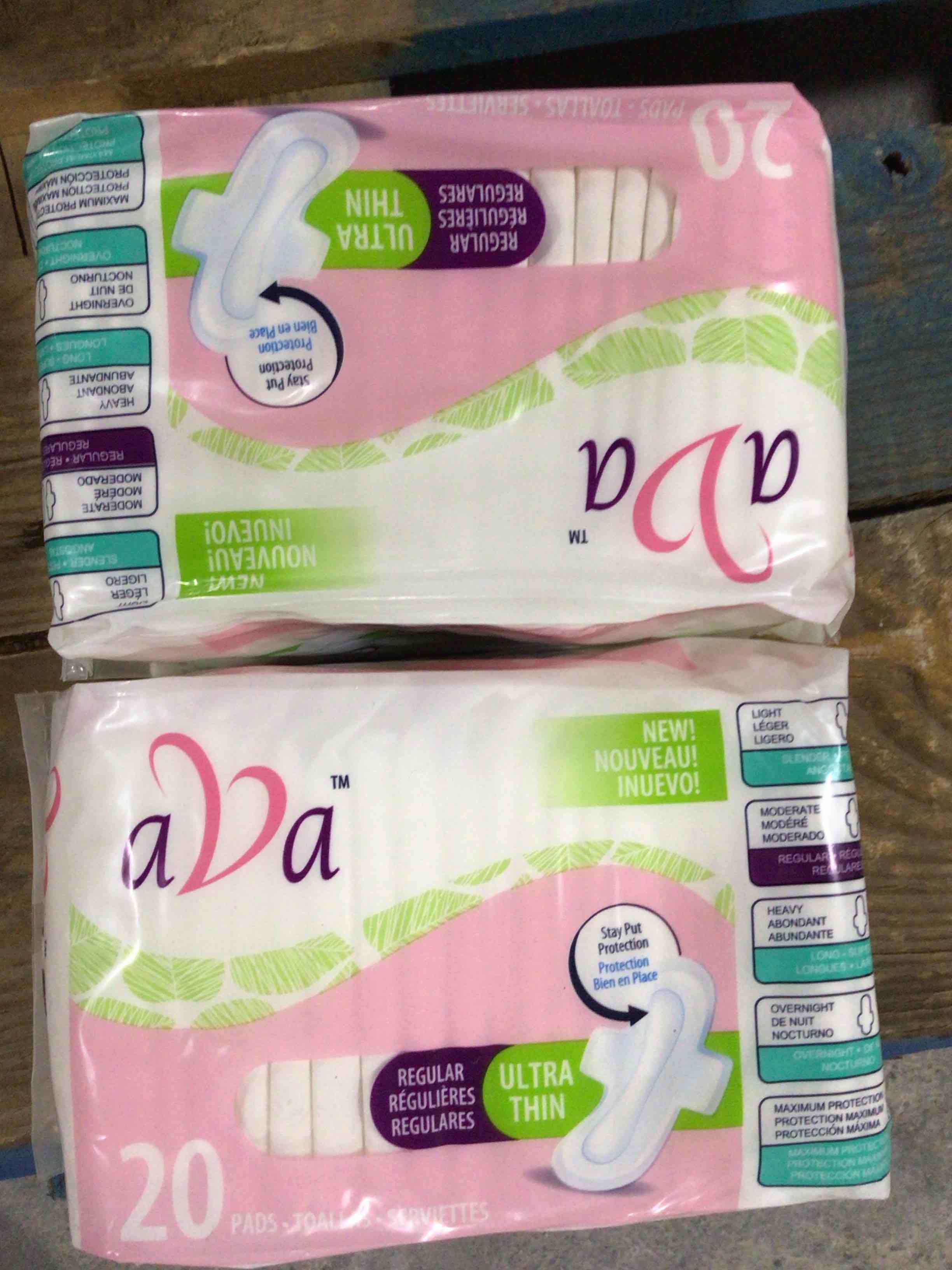 Ava 20 pads regular pack of Rosa’s Ava