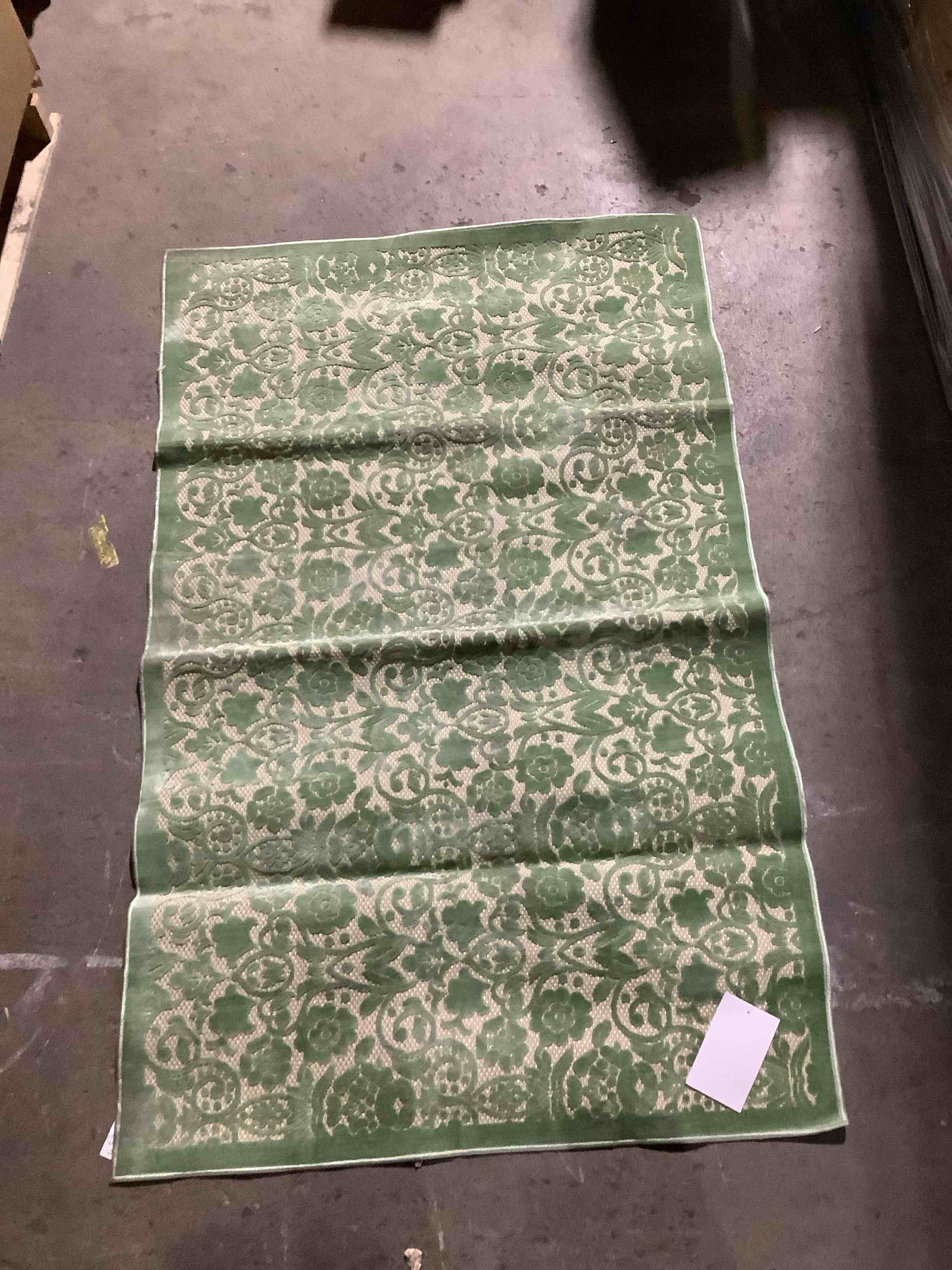 New Age Embossed Rug GREEN 3 X 5M 100% Polyester Pile