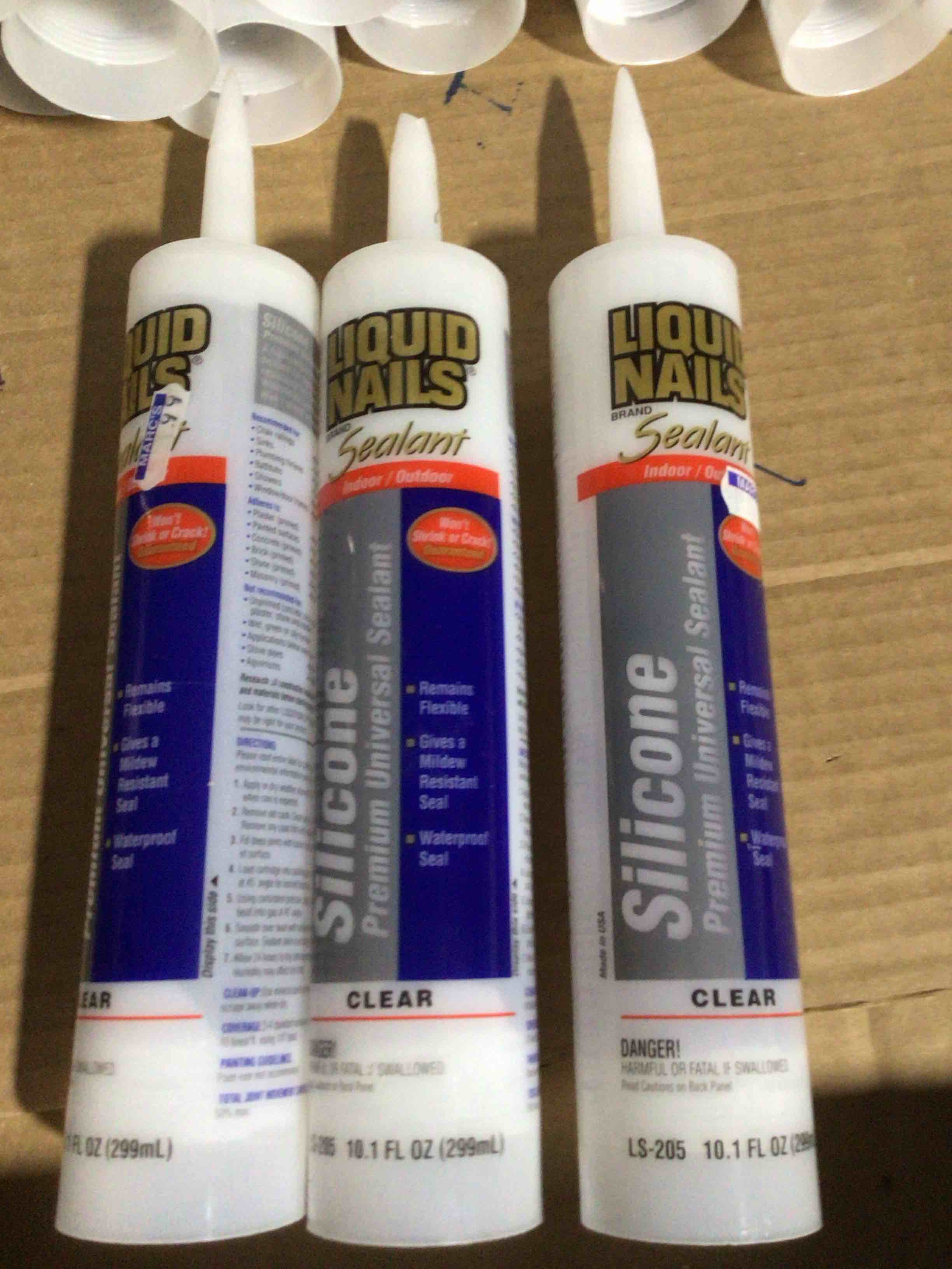 Universal premium silicone sealer ( Las-205) from the liquid nails brand.it is a high - per silicone sealant designed for indoor and outdoor use