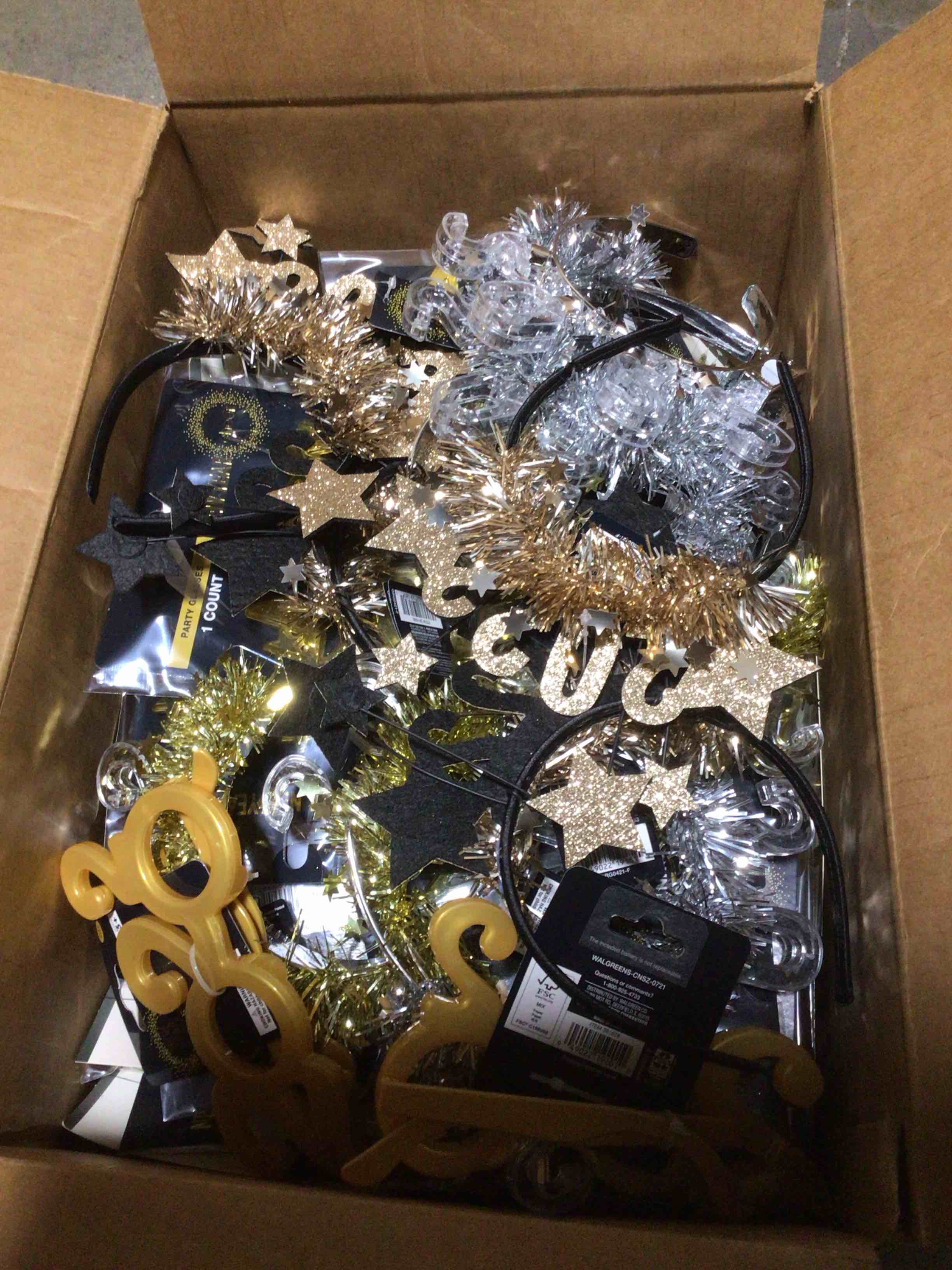 box lot of miscellaneous items