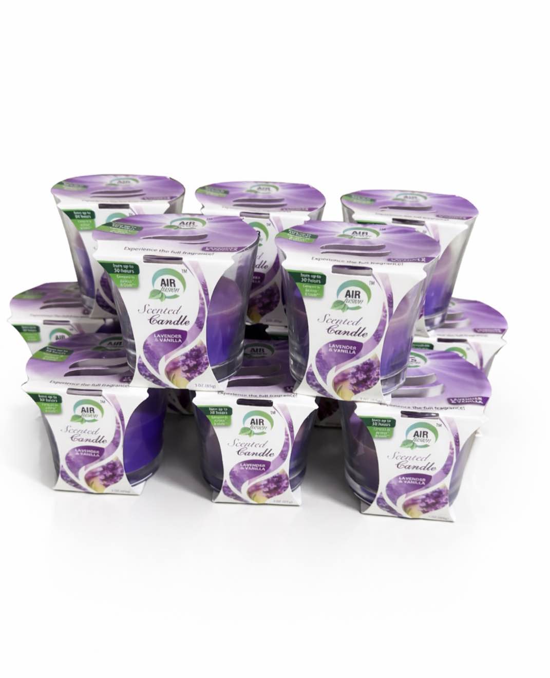 Case of 12 Air Fusion 3oz Jar Candle - Lavender & Vanilla 