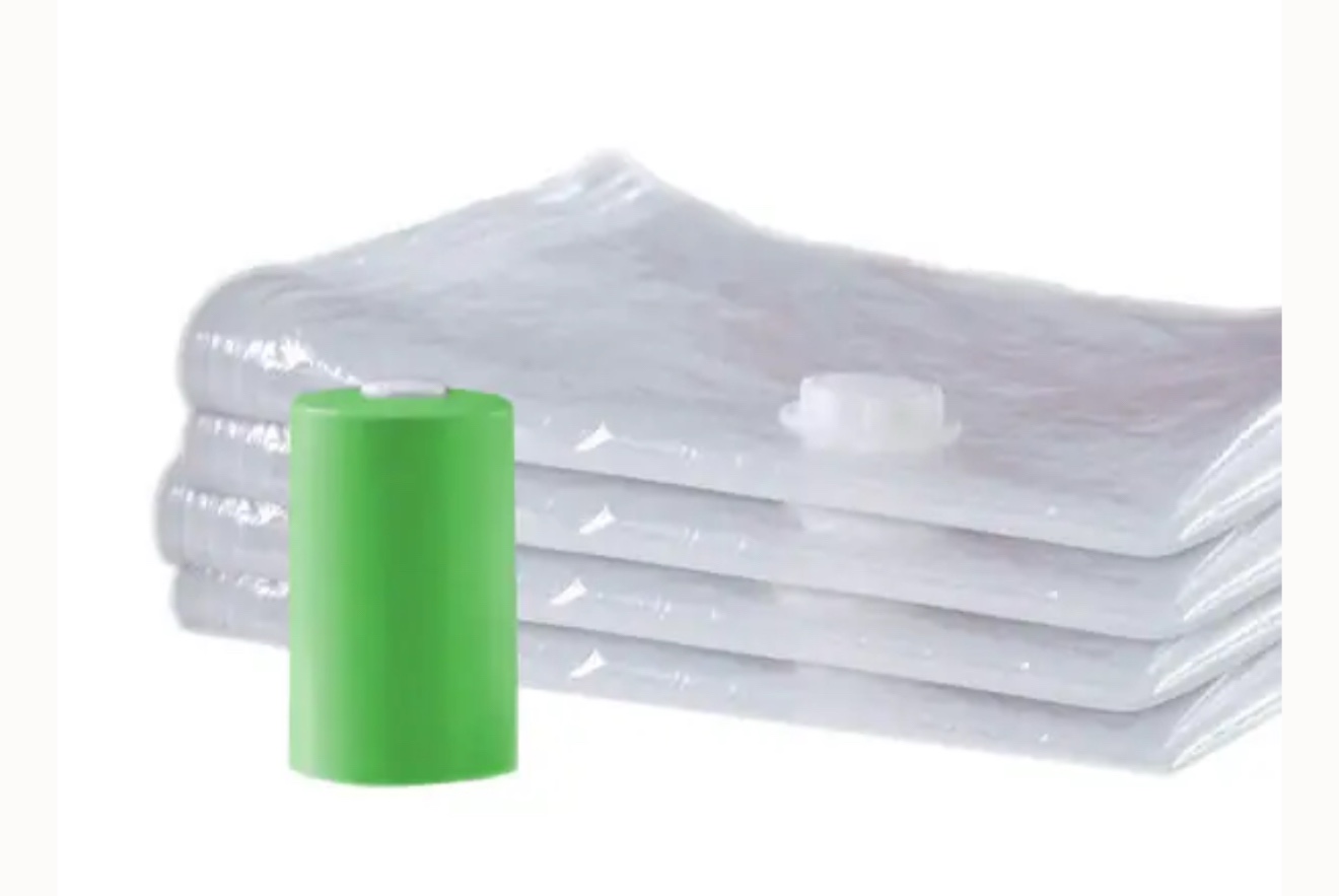 Pac N Stack 4-Pack Vacuumed Air-Tight Storage Bags With Pump, Clear - 4 Pack