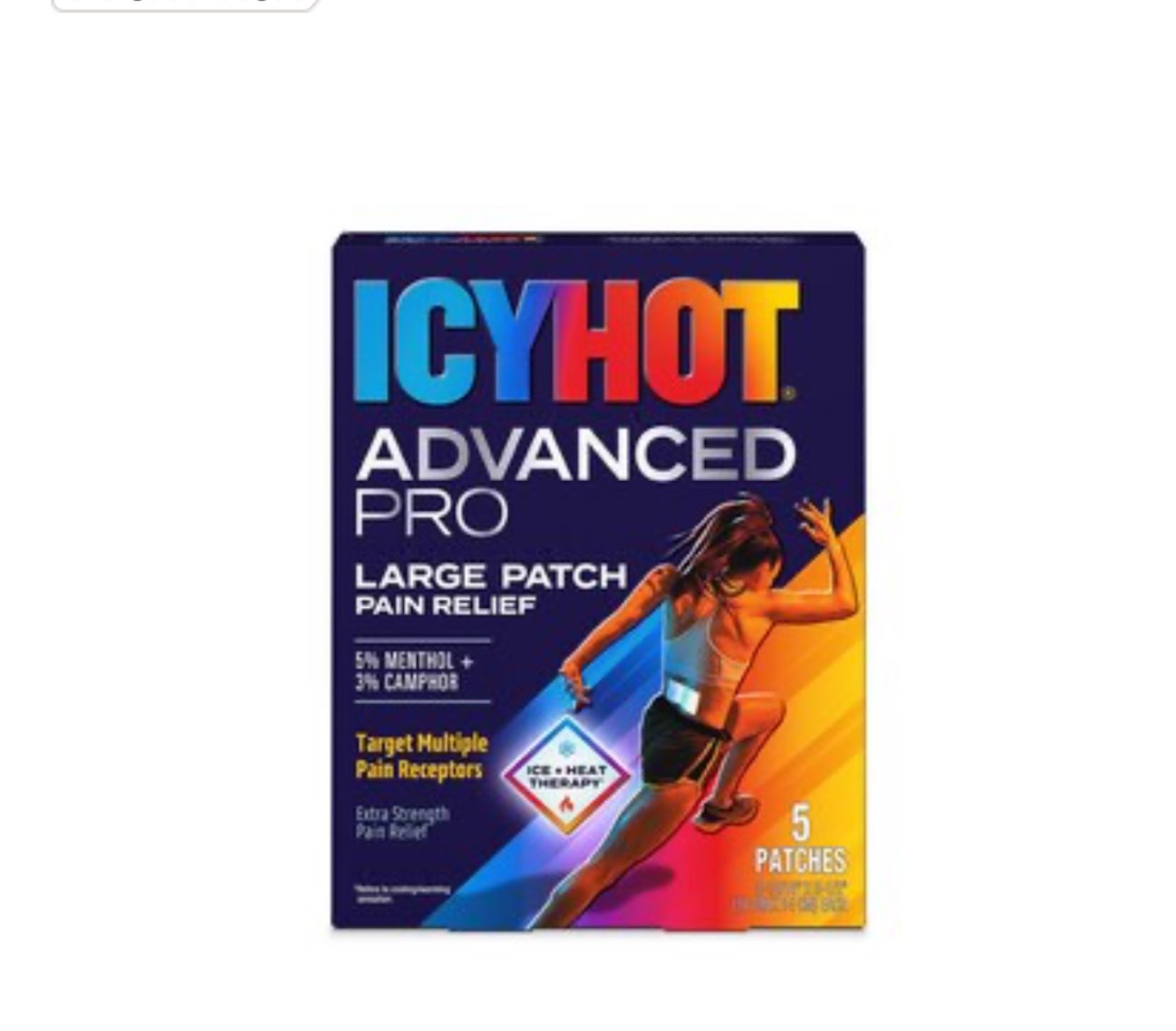 Icy Hot Pro No-Mess Pain Relief Patches with Menthol & Camphor, 5 Ct.
