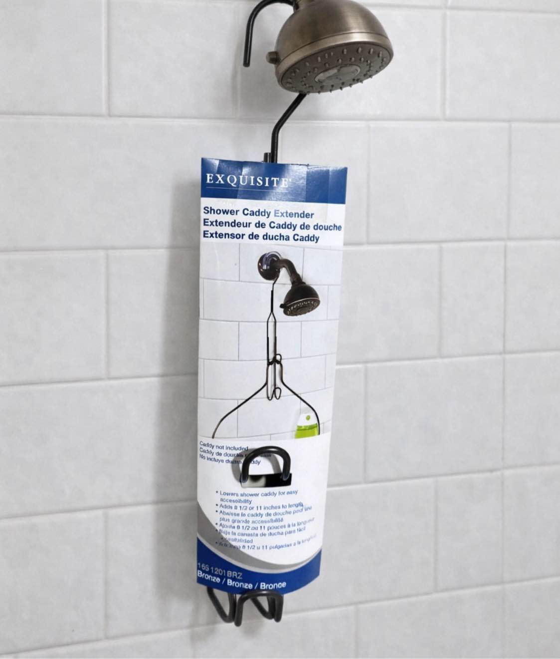 LDR Shower Caddy Extender 11 in. H Bronze Bronze Metal