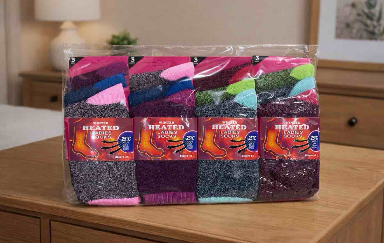 12 pairs of women’s heated winter  socks