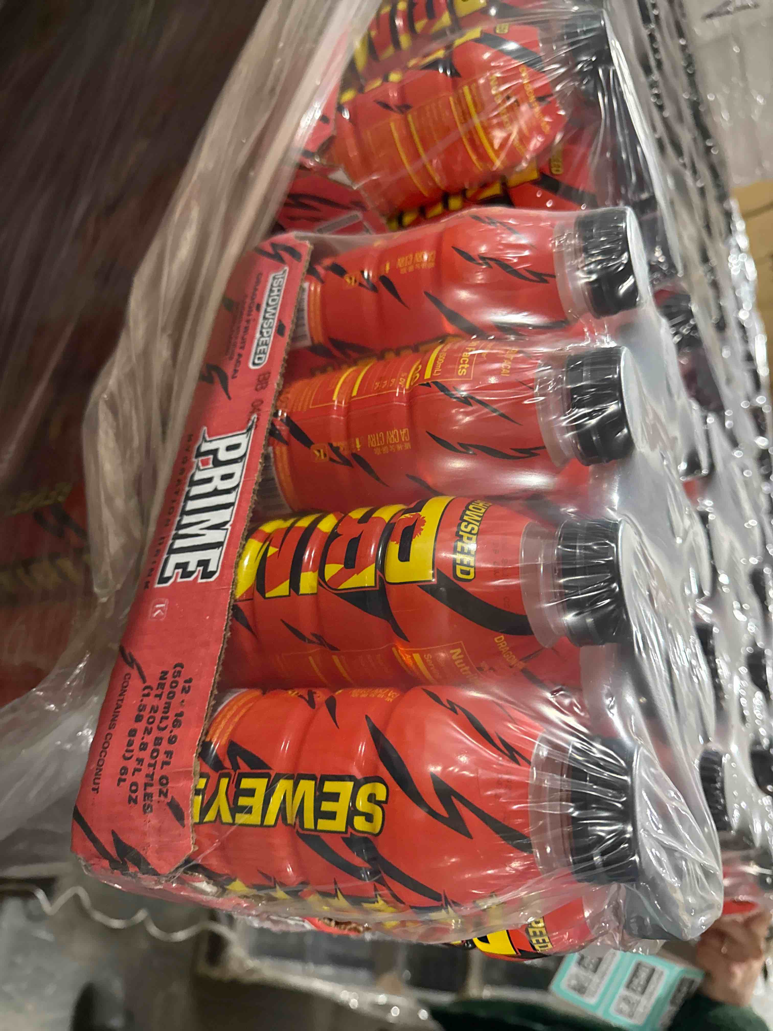 Condition photo showing New/Like New for Limited Edition IShowSpeed Dragon Fruit Acai Prime Hydration Case (12 Bottles - 16.9 Fl Oz Each) BB 4/2026