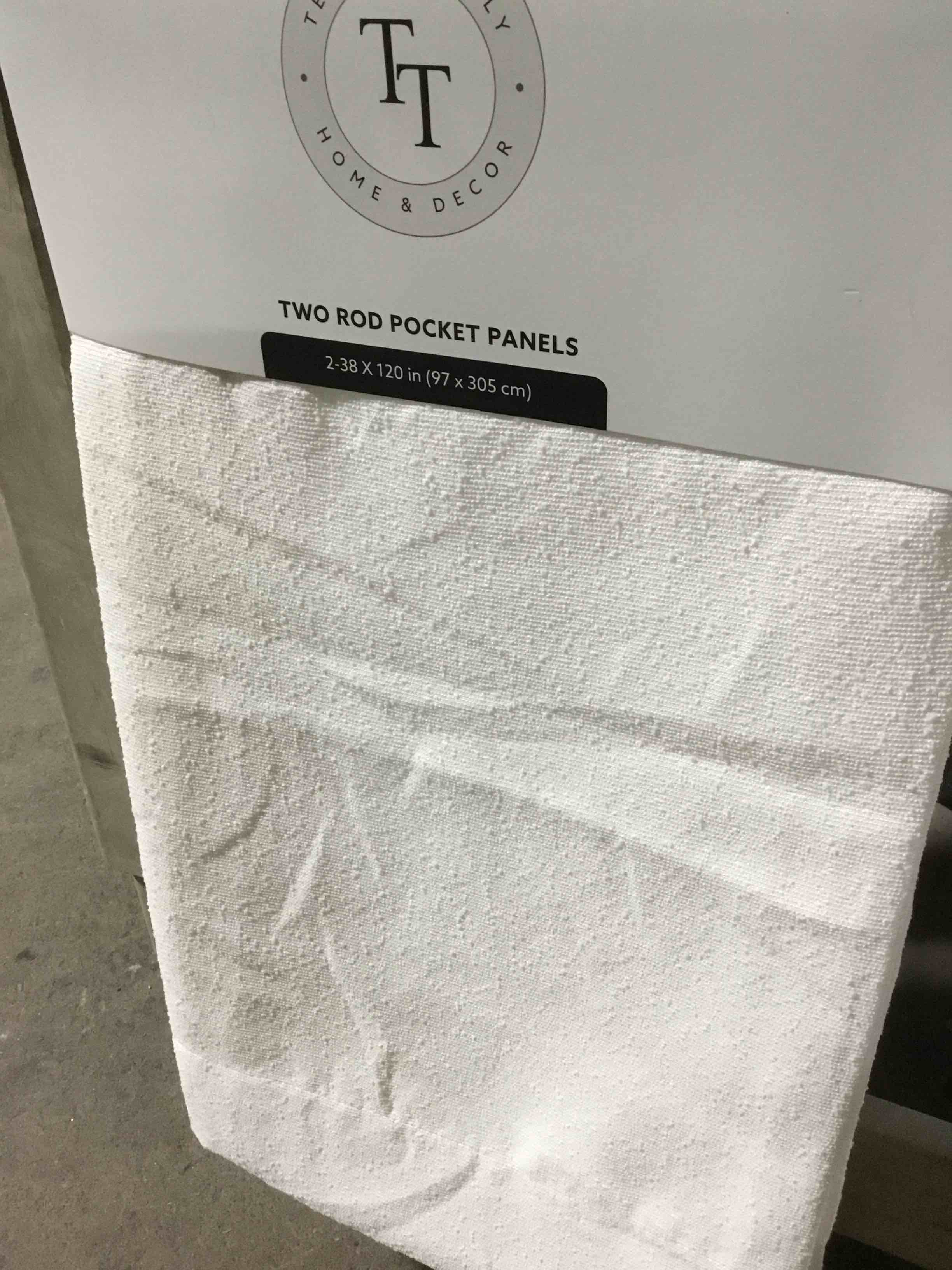 Condition photo showing New/Like New for TWOPAGES Thermal Insulated Blackout Window Curtain Drape for Bedroom Pinch Pleated and Back Tab Room Darkening Curtain for Living Room, 97x305 cm, 1 Panel, White