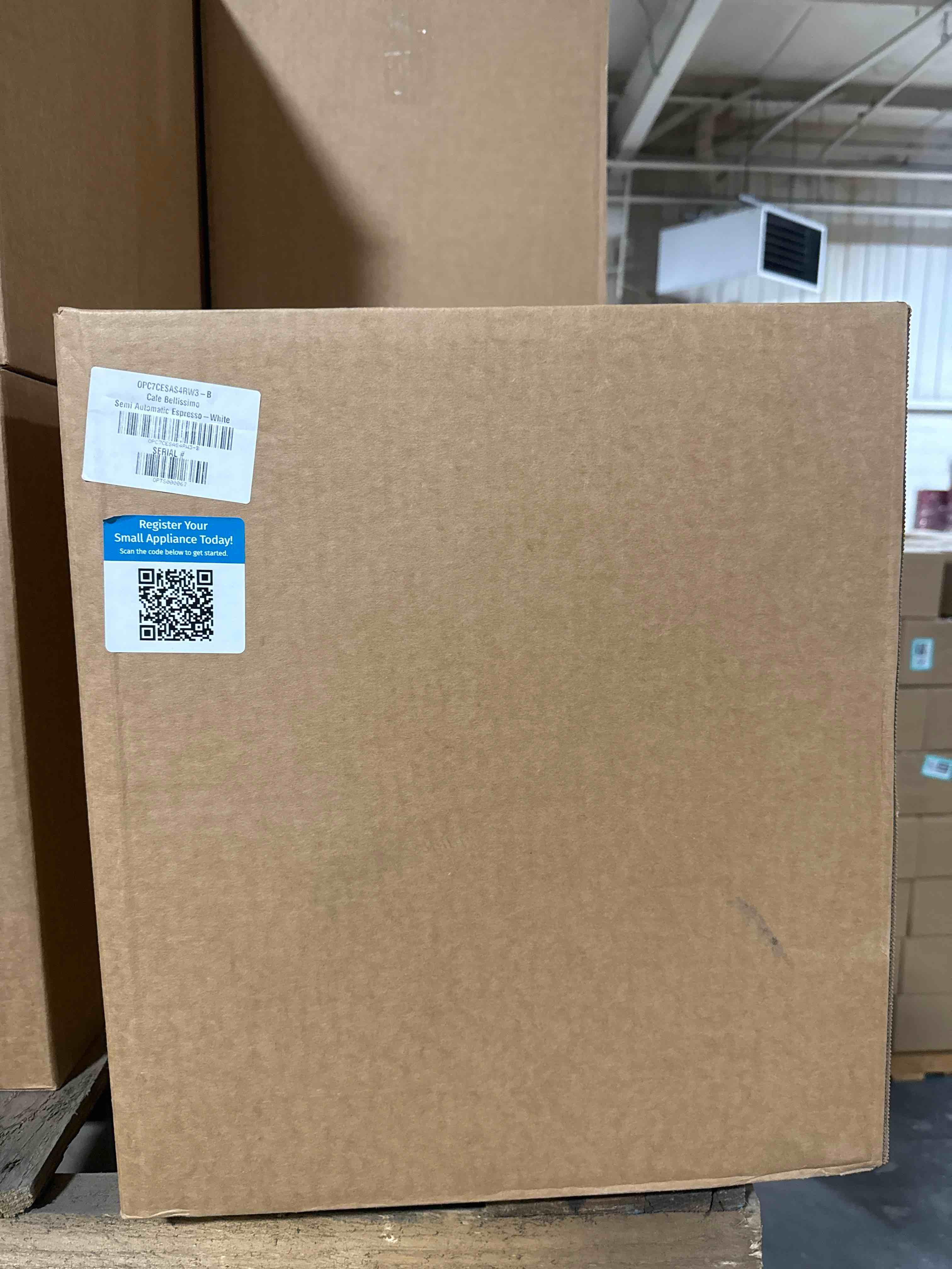 Condition photo showing New/Like New for Café Bellissimo Semi Automatic Espresso Machine + Milk Frother | WiFi Connected, Smart Home Kitchen Essentials | Built-In Bean Grinder, 15-Bar Pump & 95-Ounce Water Reservoir | Matte White