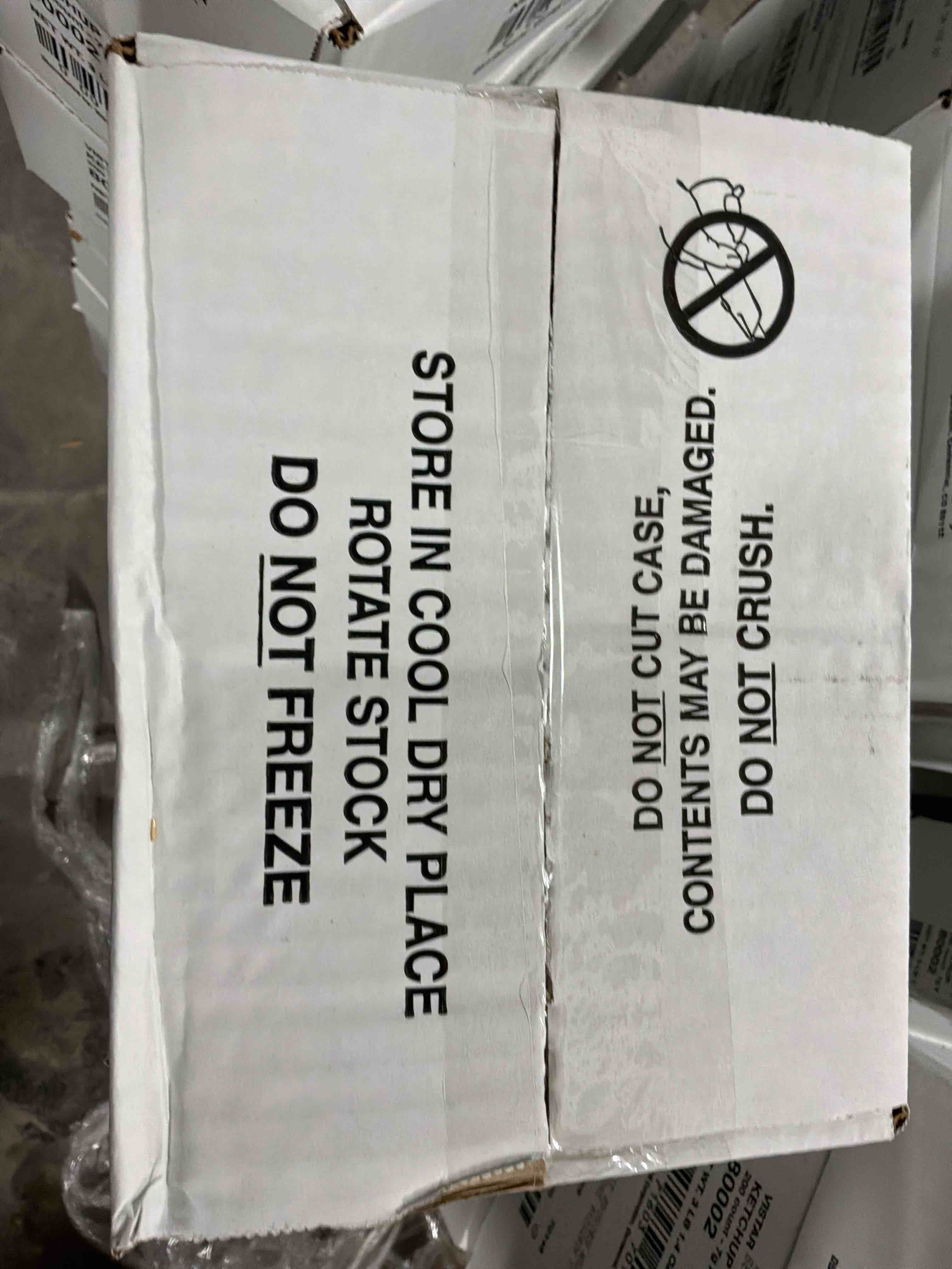 Condition photo showing New/Like New for Vistar Condiment Packets, Ketchup,  Count- 7g pouches Packet, 200/Carton (80002)