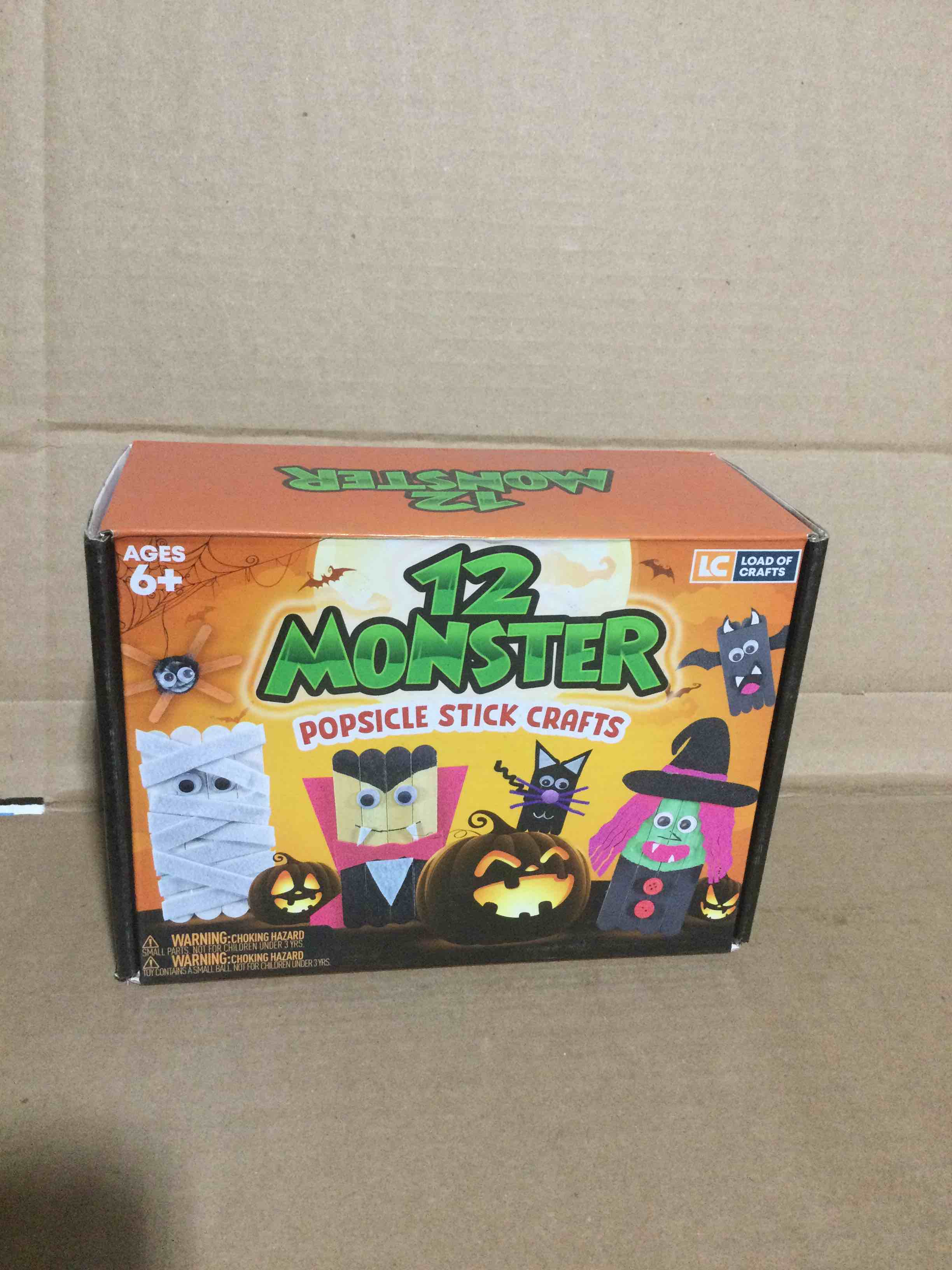 Condition photo showing New/Like New for 12 monster popsicle stick craft