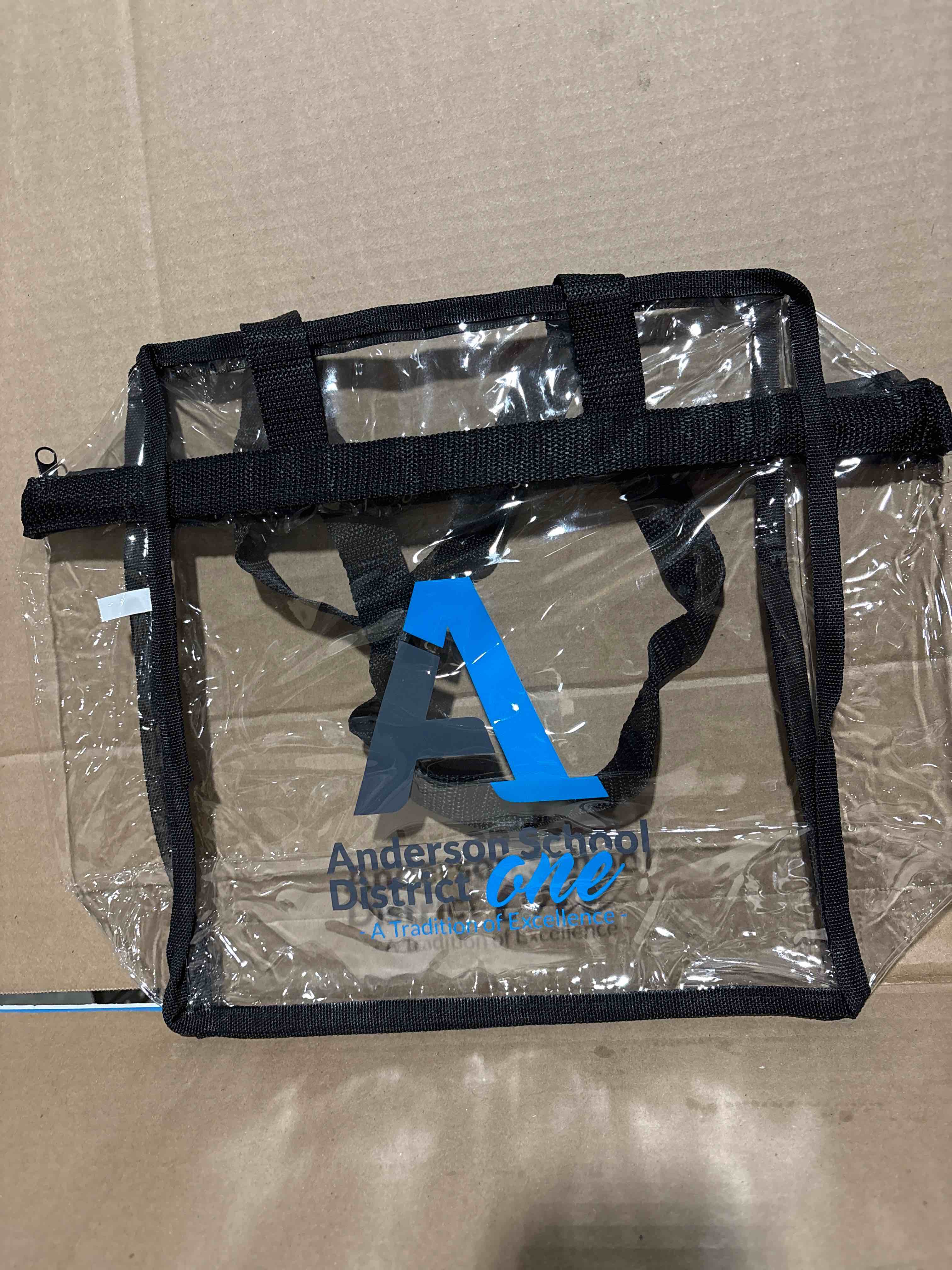 Condition photo showing New/Like New for stadium approved clear storage tote bag 