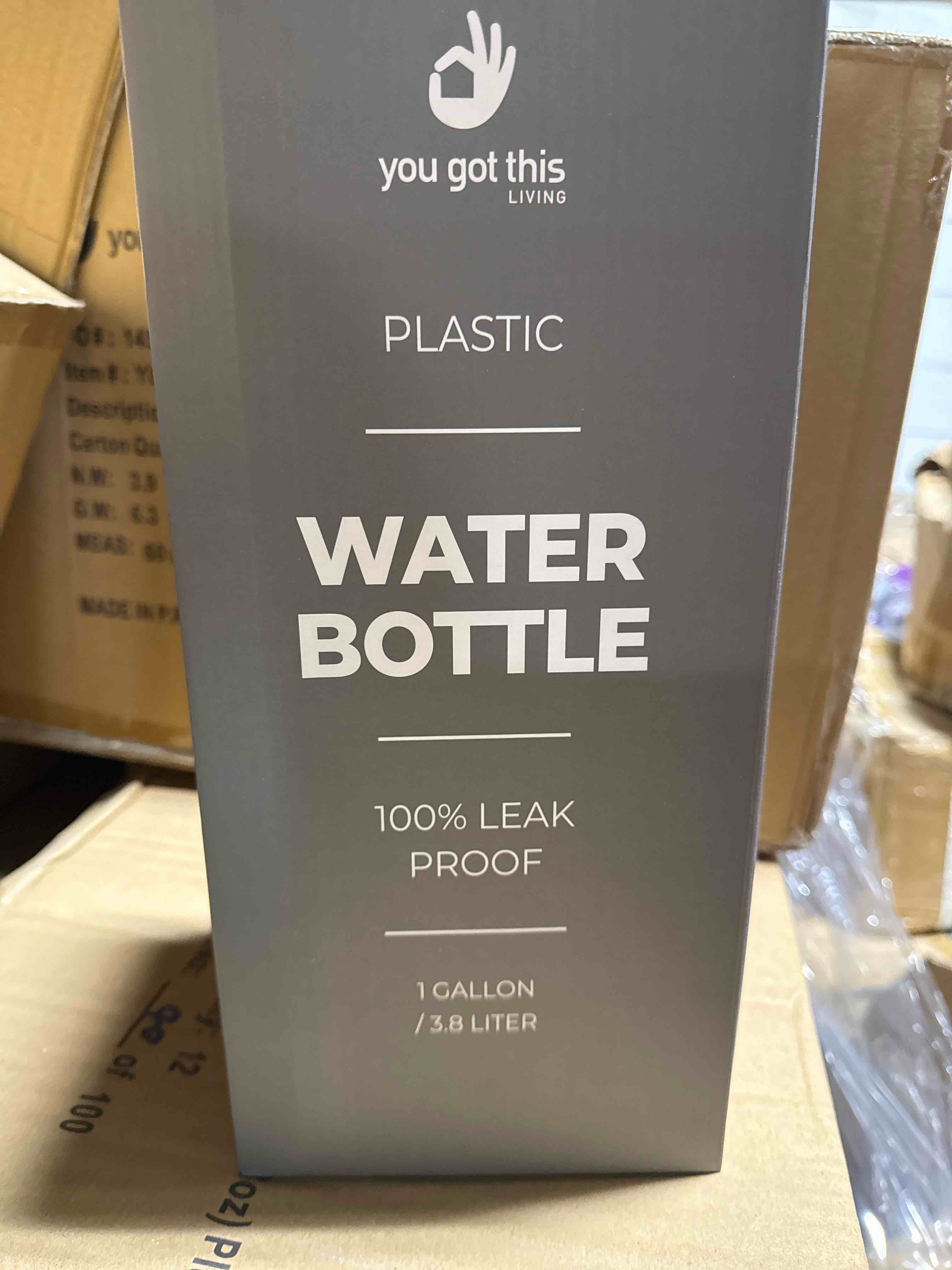 Condition photo showing Brand New for Motivational Water Bottle with Straw & Handle,One Gallon Water Bottle 128 oz/3.8L,Reusable Water Jug, Achieve All-Day Hydration SpillProof, BPA FREE