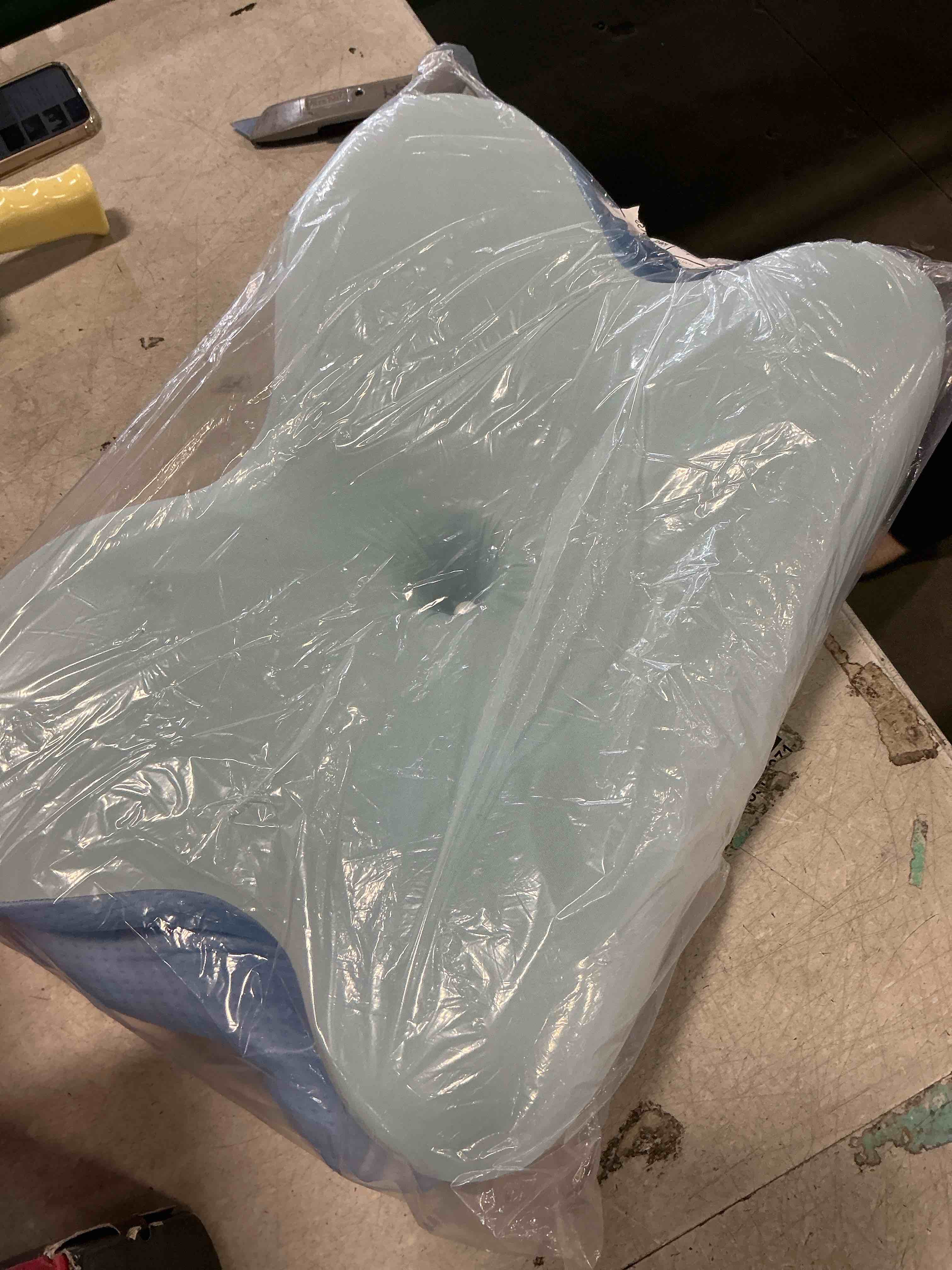 Condition photo showing As Is for Cervical Neck Pillow for Pain Relief - Ergonomic Side Sleeper Pillow for Neck Support, Cooling Memory Foam Pillows for Sleeping, Contour Pillow Orthopedic Bed Pillow for Back Stomach Sleepers