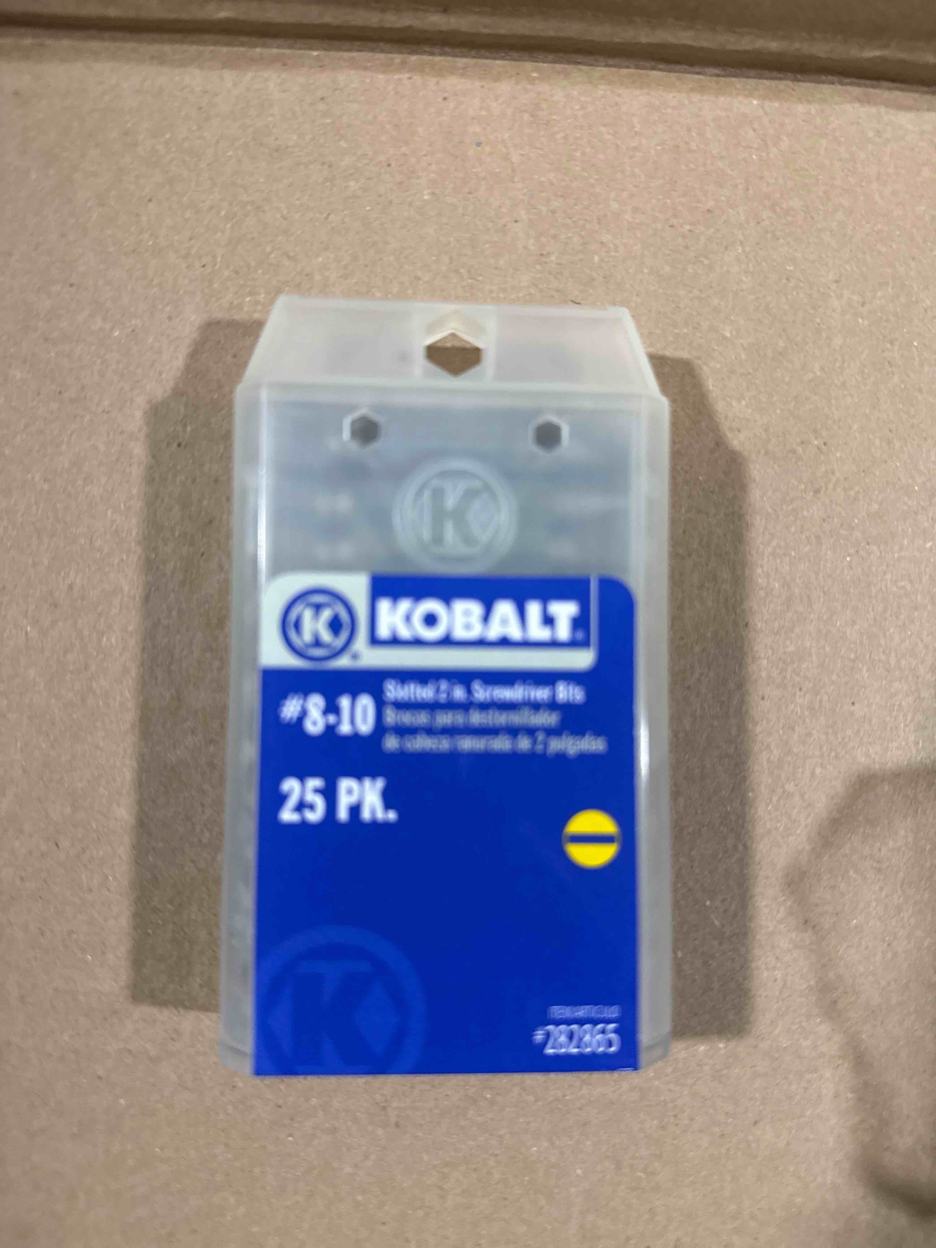 Condition photo showing Brand New for Kobalt 25 pack # 8–10 slotted 2 inch screwdriver bits
