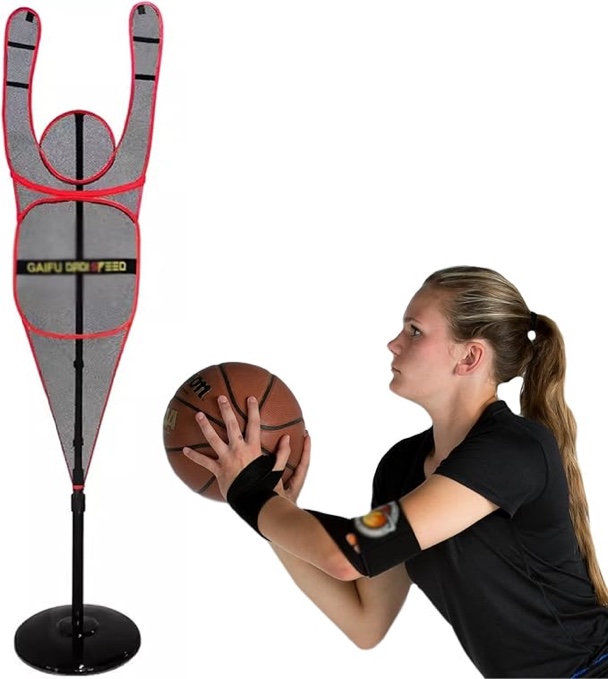 Portable Defender Practice Dummy for Basketball Adjustable Freestanding Training Mannequin for Dribbling Shooting Passing (Red) Brand: Generic