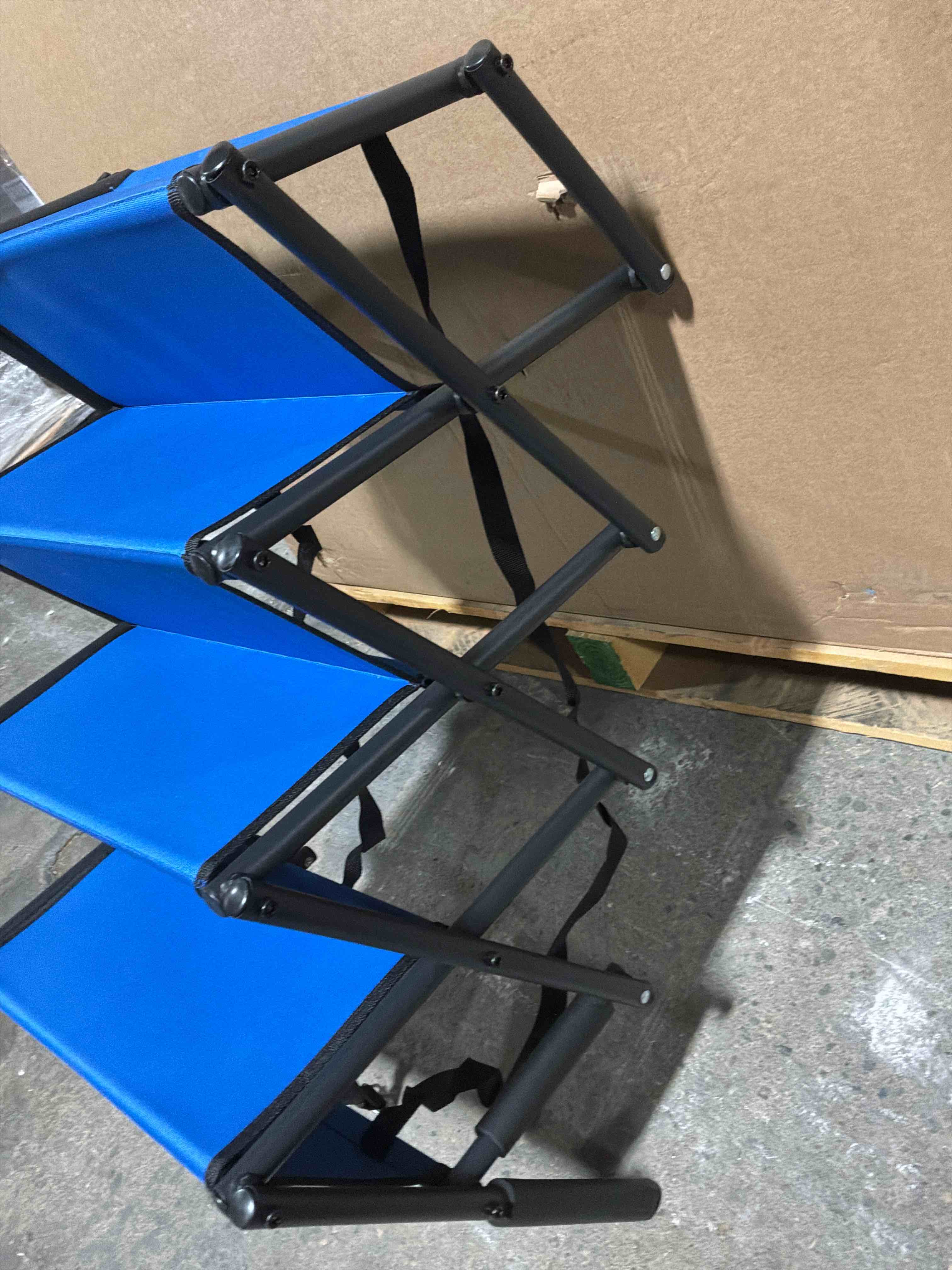 Condition photo showing New/Like New for Dog Stairs for Large Dogs - 5 Step Wide 16in High 34in Foldable Dog Ramp for Car Non-Slip Surface Support up to 230lbs - Suitable for SUV,Truck, Sofas, Bed