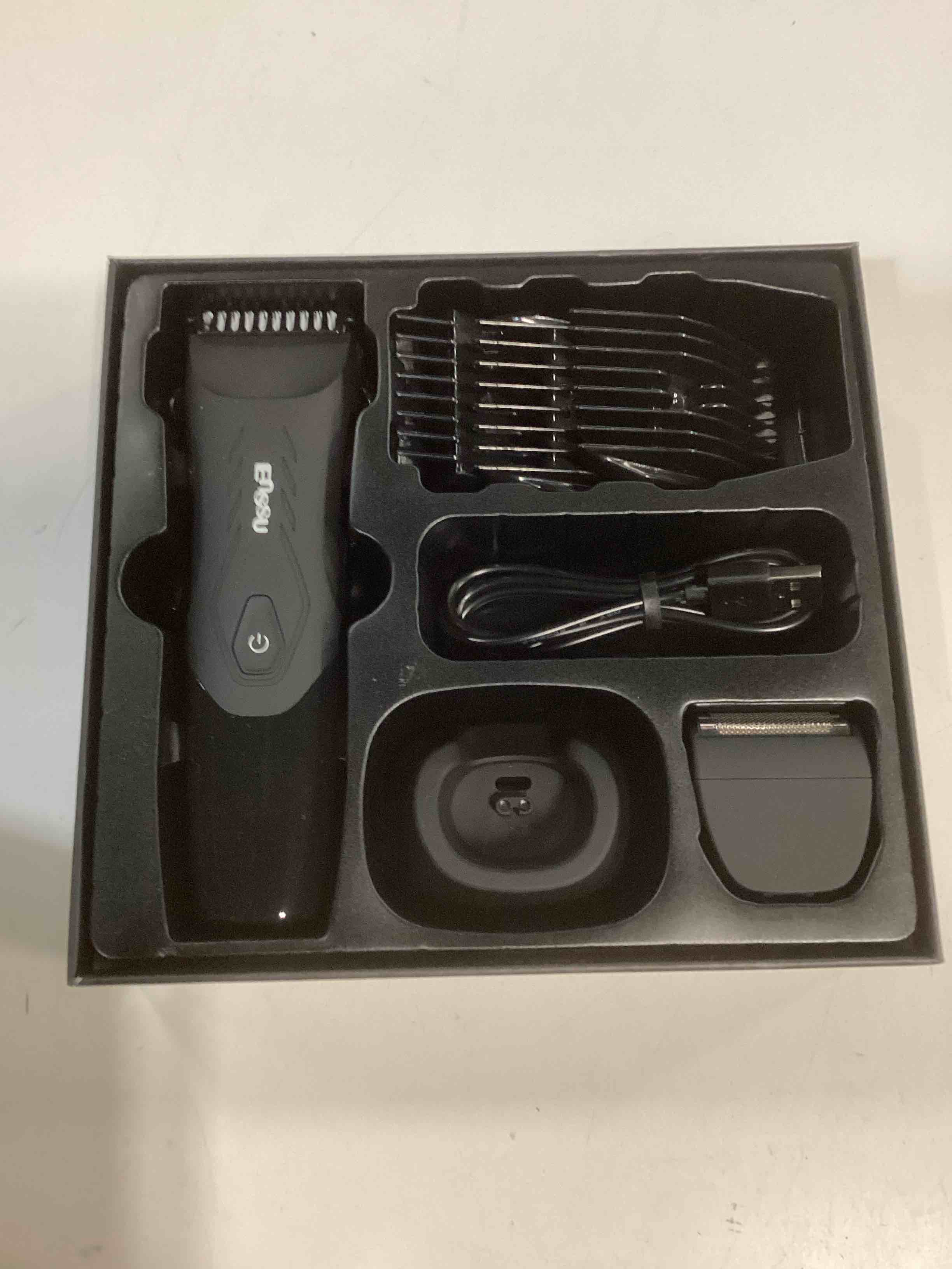 Condition photo showing Good Condition for Pro Electric Groin & Body Hair Trimmer for Men, Younger Waterproof Wet/Dry Groomer with Replaceable Foil Blade Heads,USB-C Rechargeable Safety Men's Ball Shaver, TS111,Black Ts111-black