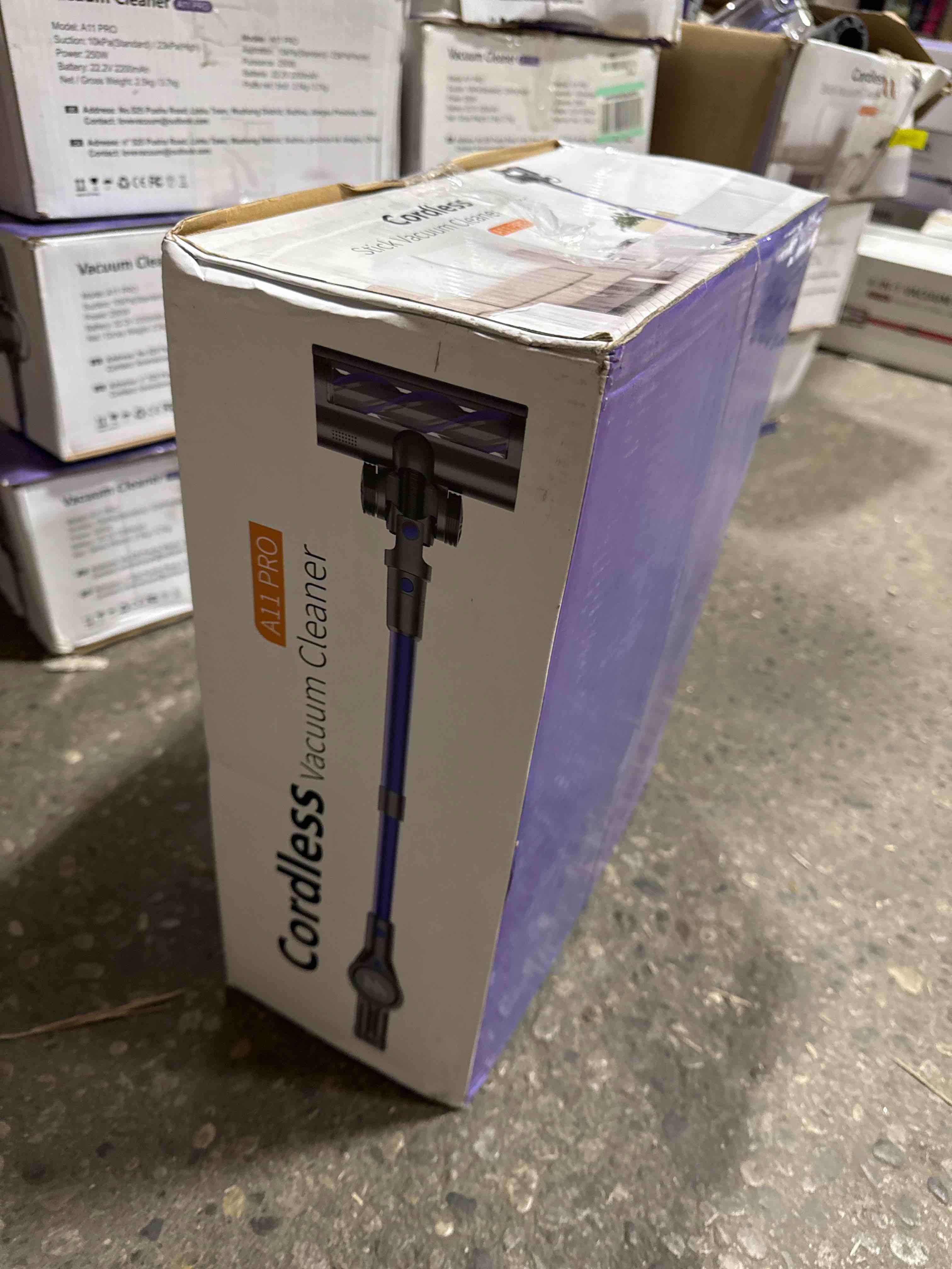 Condition photo showing As Is for cordless vacuum cleaner a11 pro