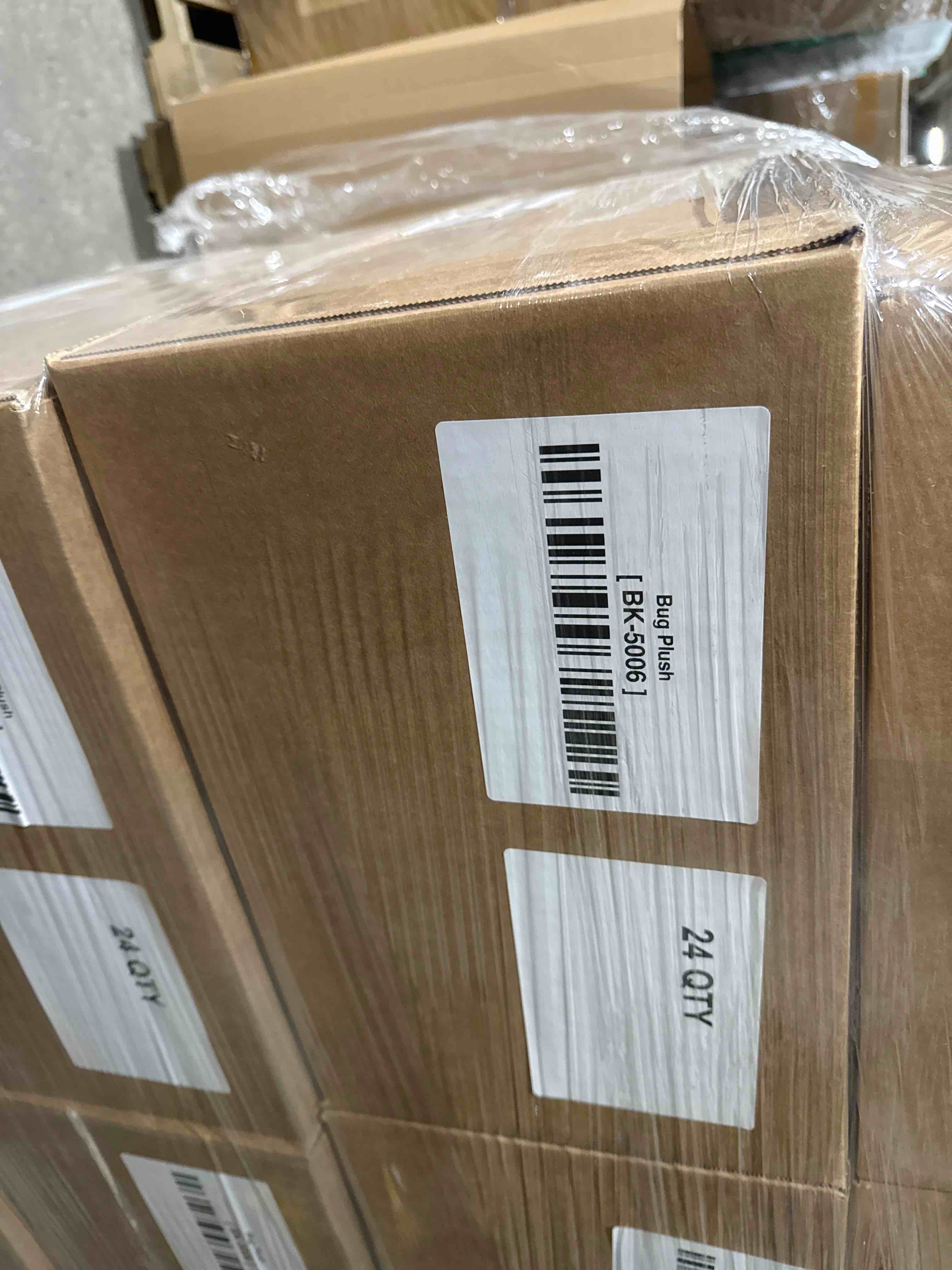 Condition photo showing New/Like New for Case of 24 Chip Chilla Bug Plush 