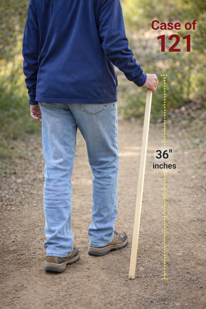 Case of 121, 36” Walking Sticks