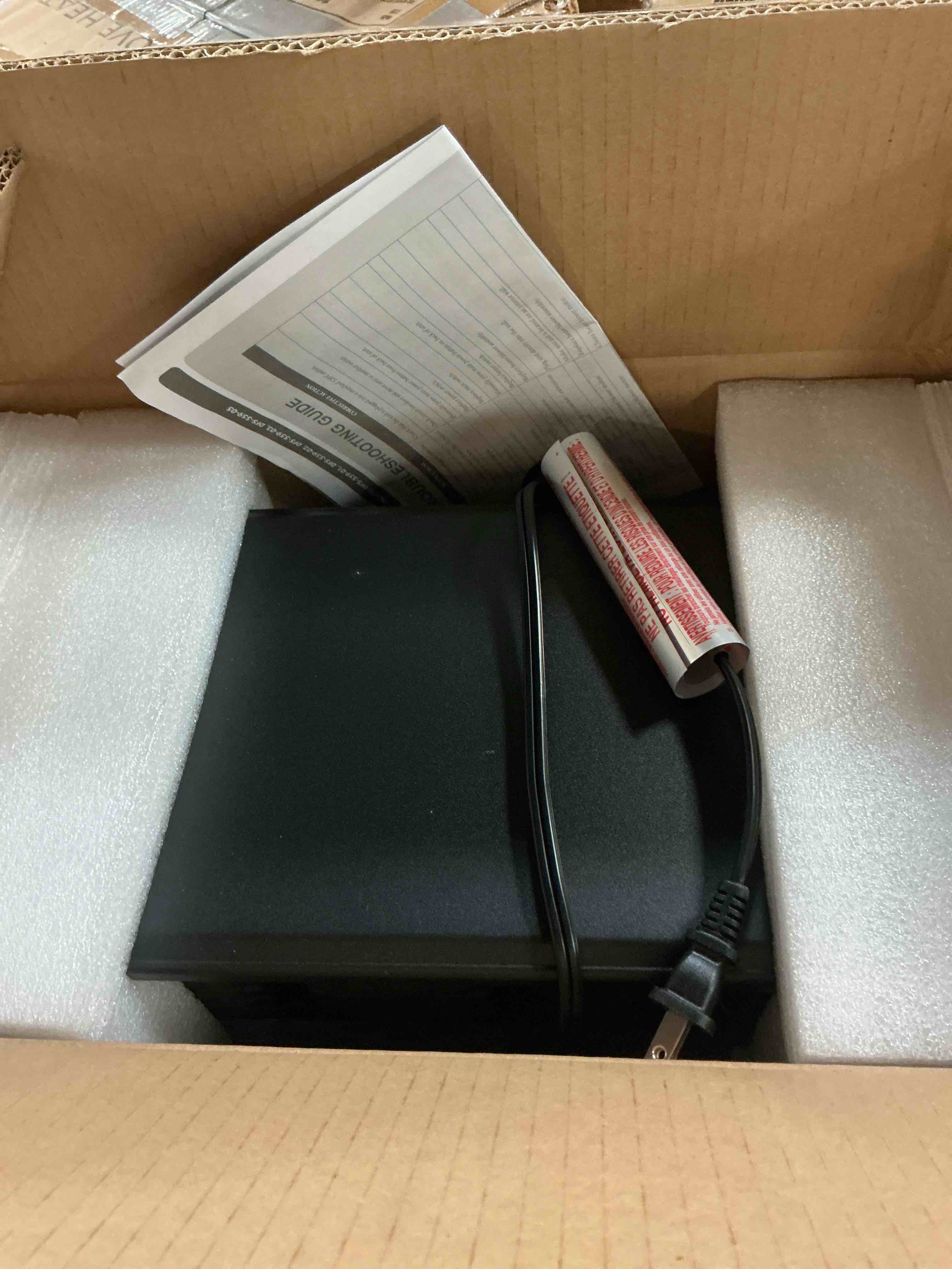 Condition photo showing As Is for duraflame TABLETOP ELECTRIC FIREPLACE WITH FLAME EFFECT  black 