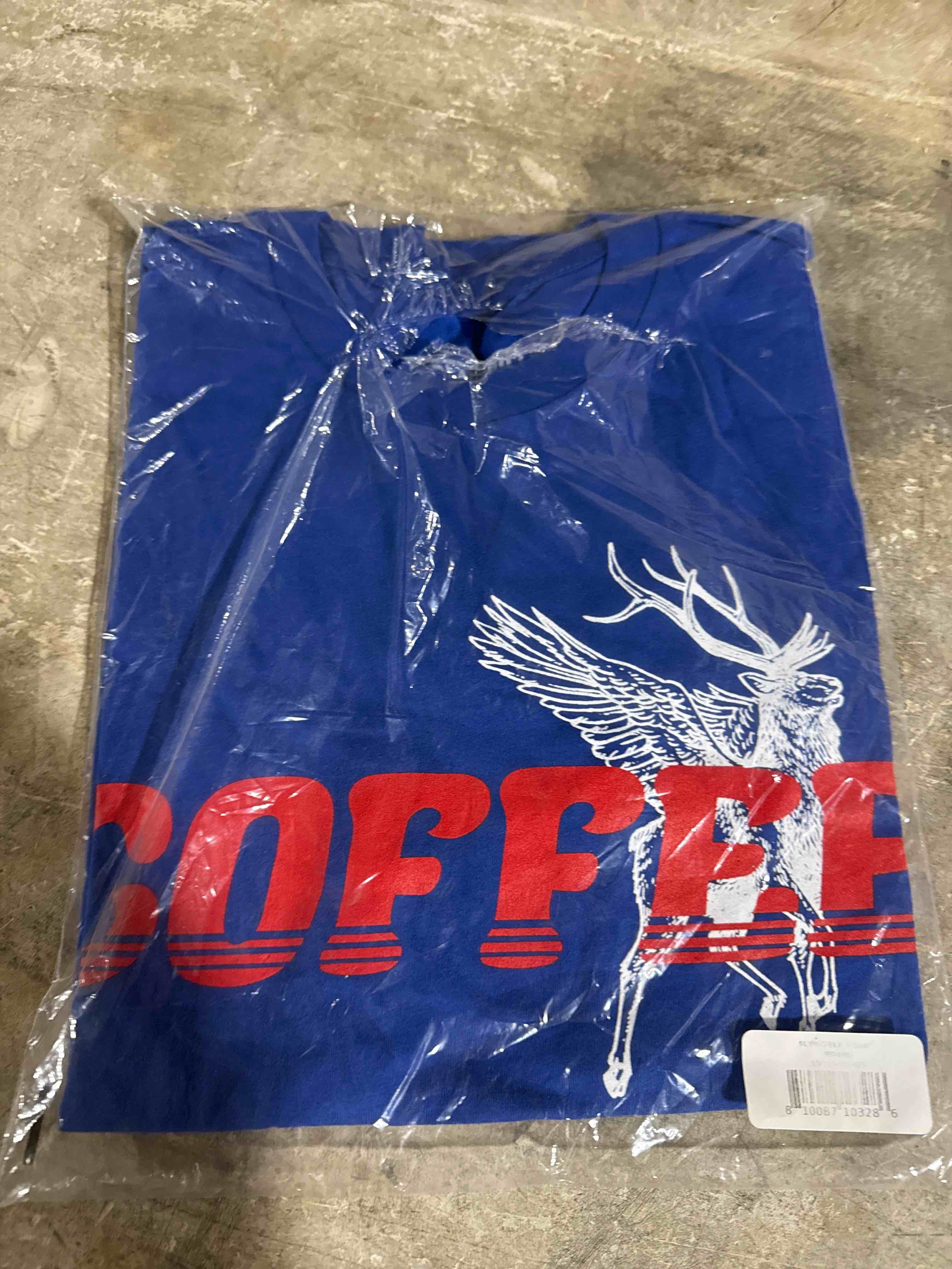 Condition photo showing New/Like New for Black Rifle Coffee T Shirt Blue Size X-Large 