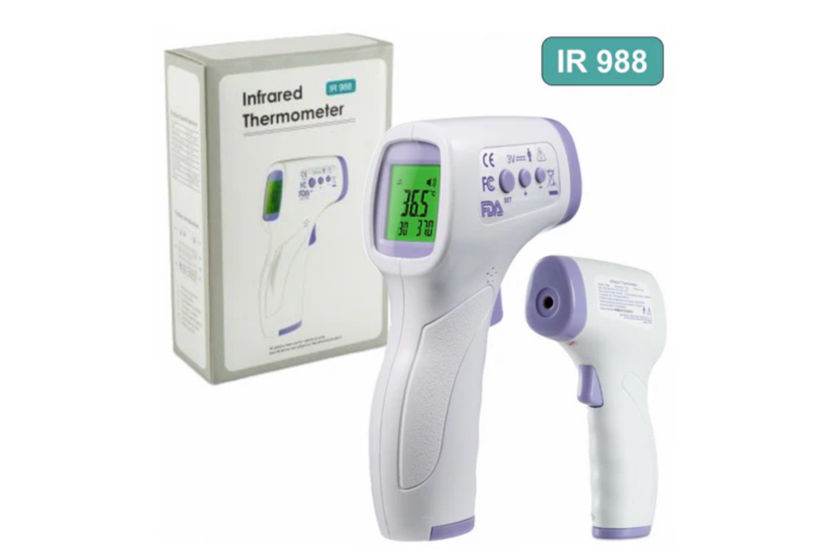 Condition photo showing New/Like New for INFRARED THERMOMETER, IR 988 Huizhou Xiaoou Technology Co., LTD 