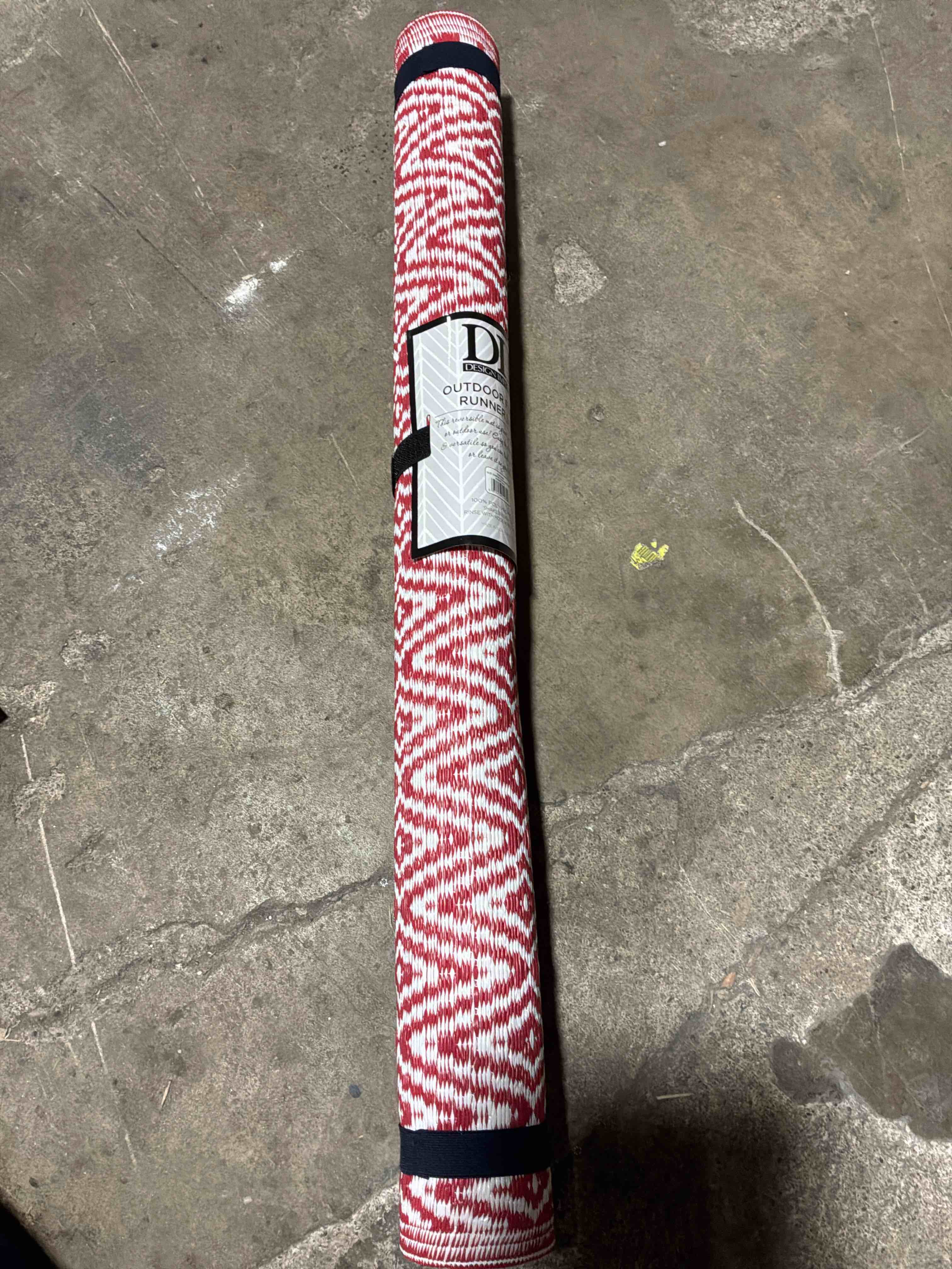 Condition photo showing New/Like New for DII Reversible Indoor/Outdoor Diamond Woven Rug, 3x6', Rust