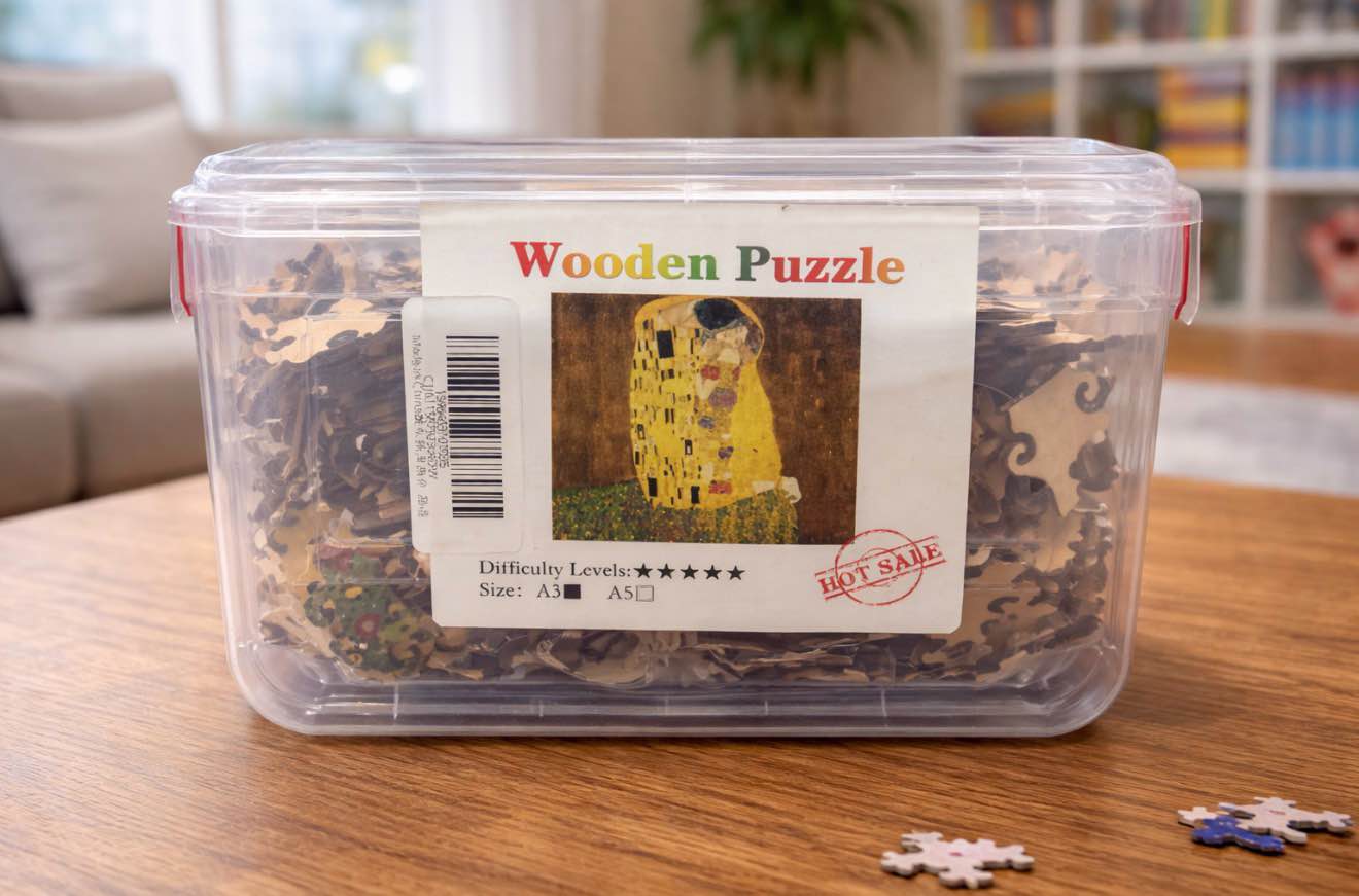Wooden Puzzle Difficulty Levels 5, Size A3