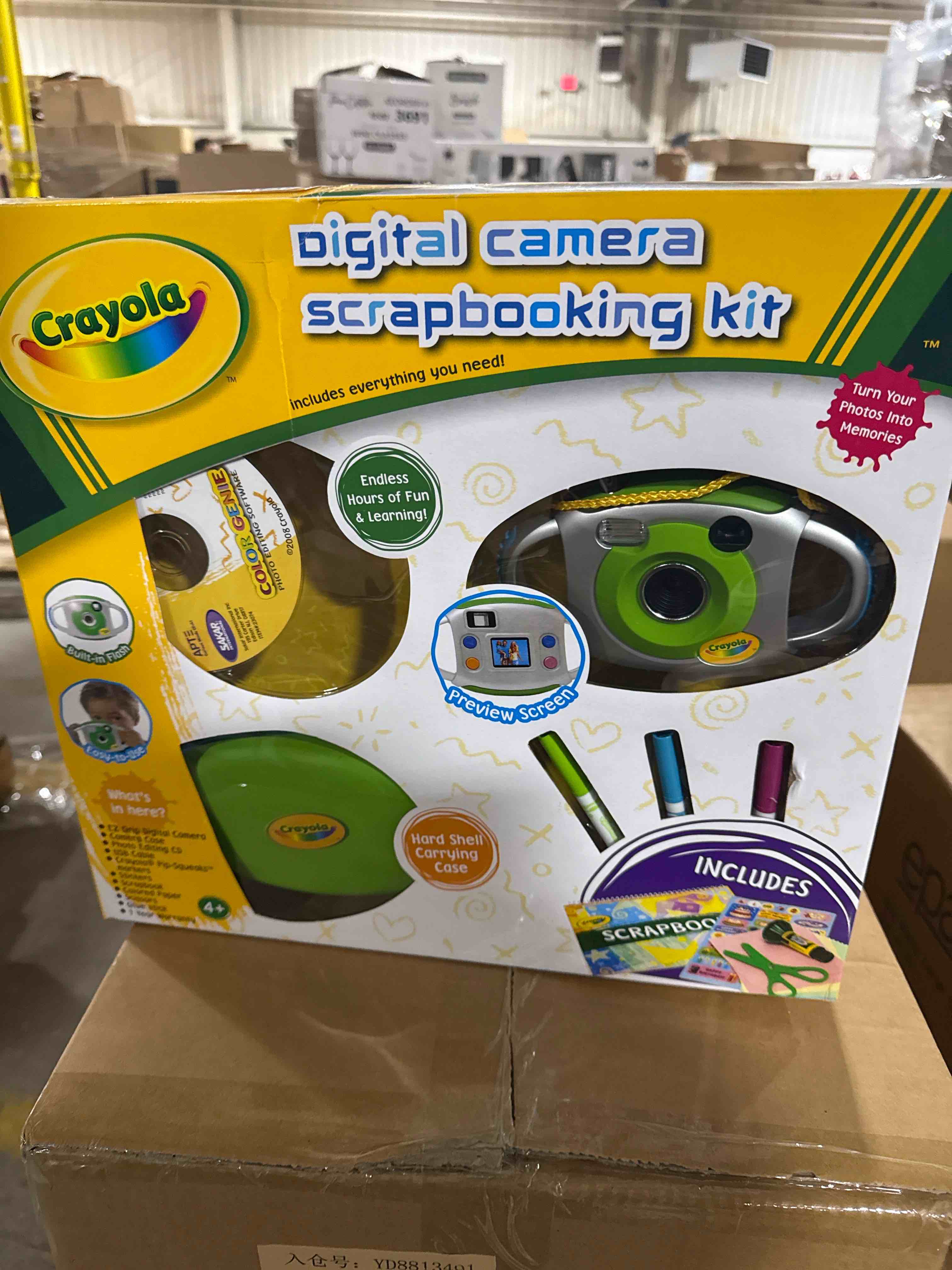 Condition photo showing New/Like New for Crayola 2.1 Mp Digital Camera Scrapbooking Kit: Ez Grip, Case, Usb, Markers, Stickers 