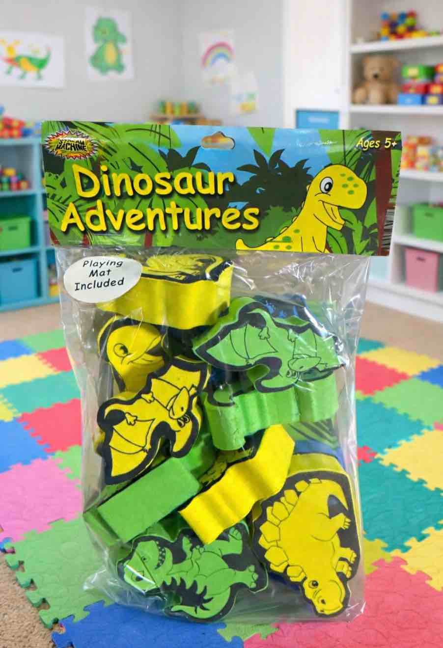 Dinosaur Adventures Tic Tac Toe PlaySet with Playing Mat 