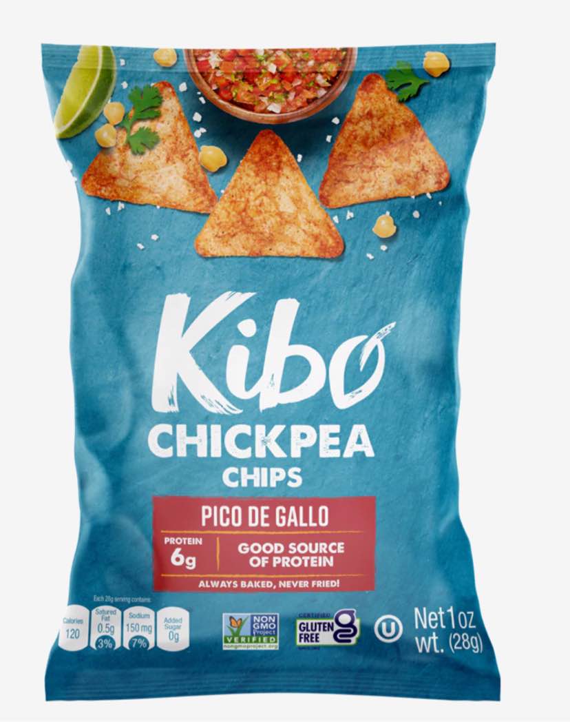 Condition photo showing New/Like New for Case of 80 Kibo Chickpea Pico de Gallo Chips 1oz 