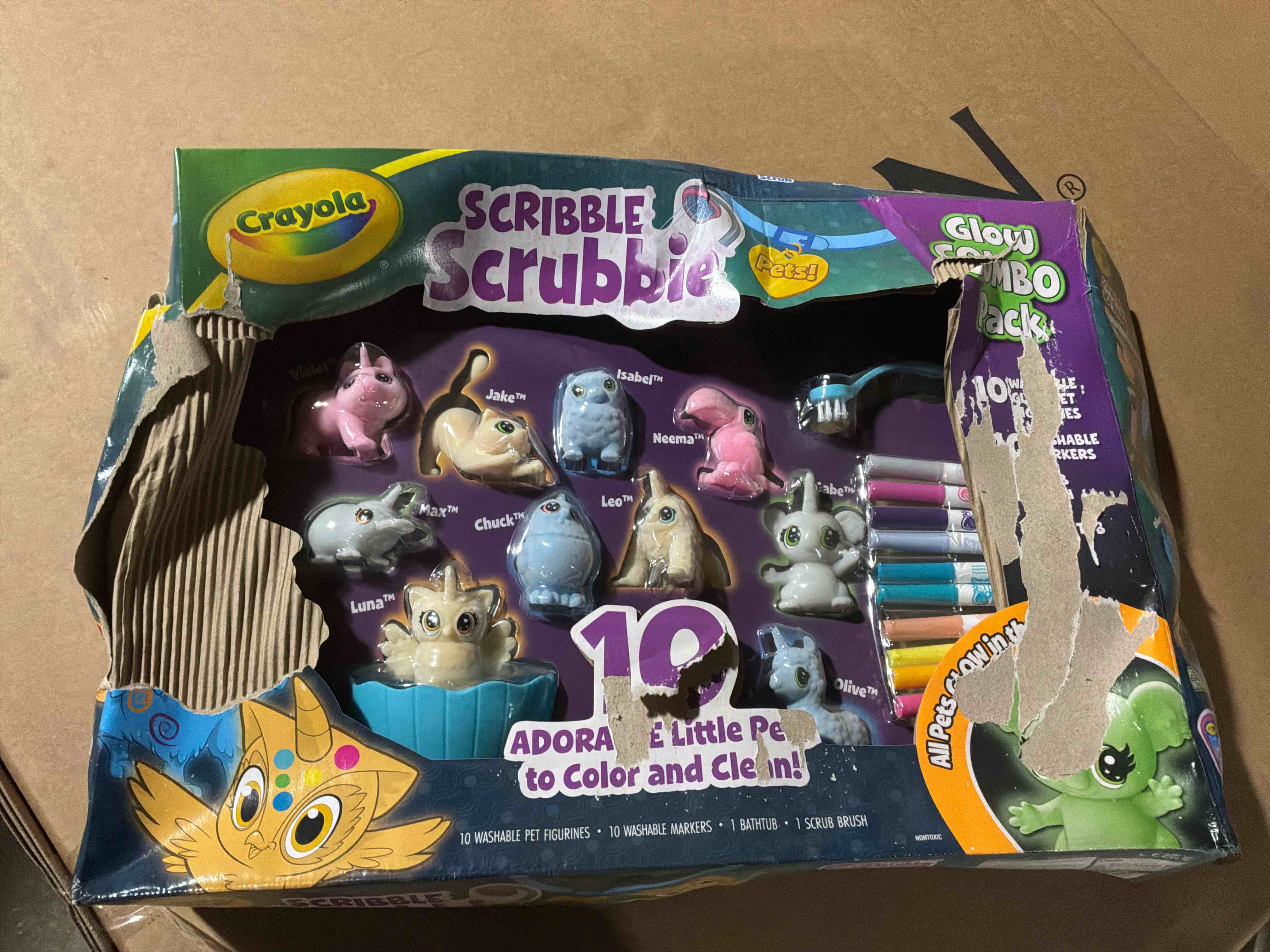 Crayola Scribble Scrubbies Glow Art Set for Kids  Craft Kit with Markers  Ages 3+