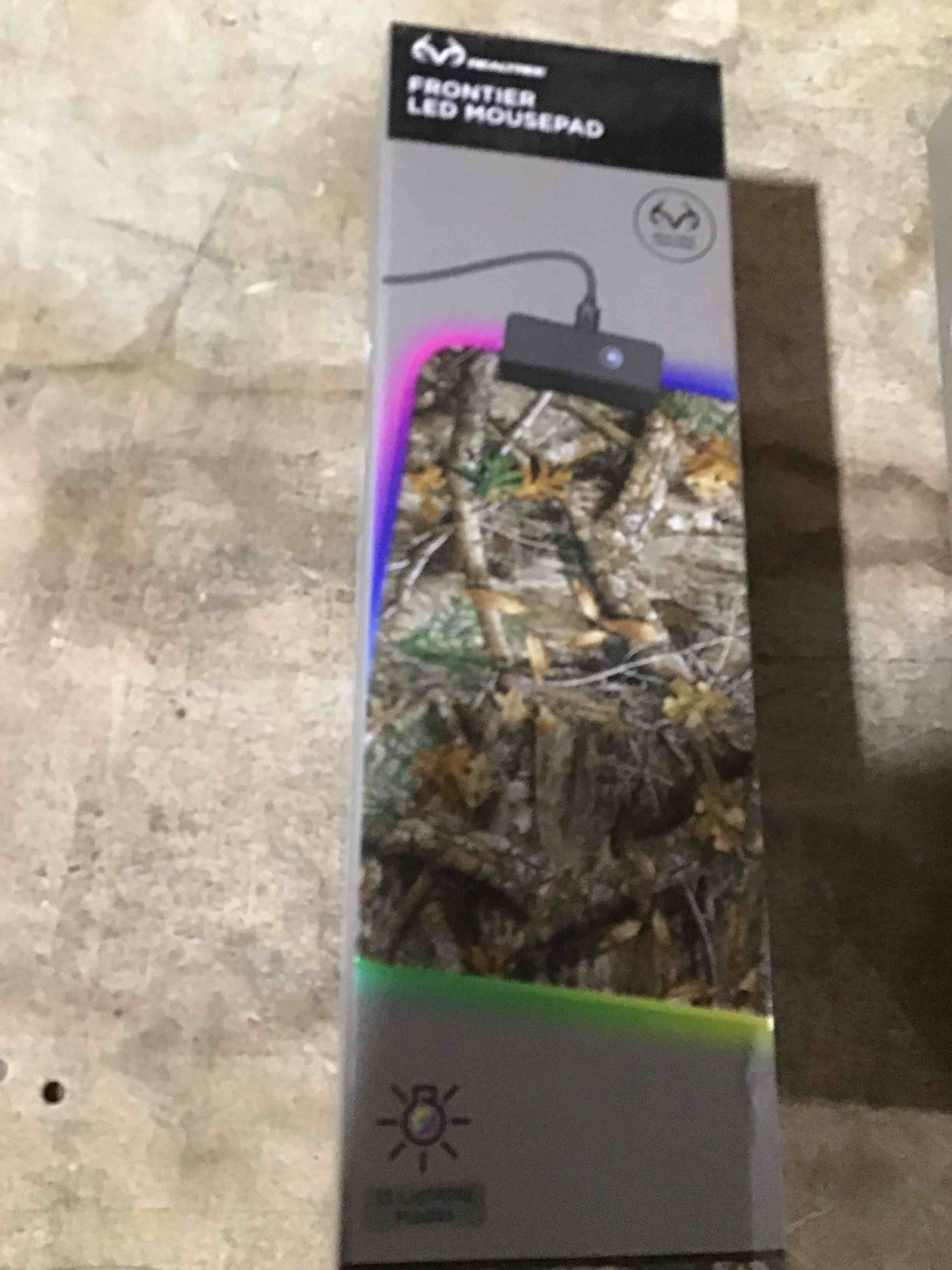 NIB! Realtree Gaming Mouse Pad 13 LED Light Modes Anti Slip Base 12.5"x9" New