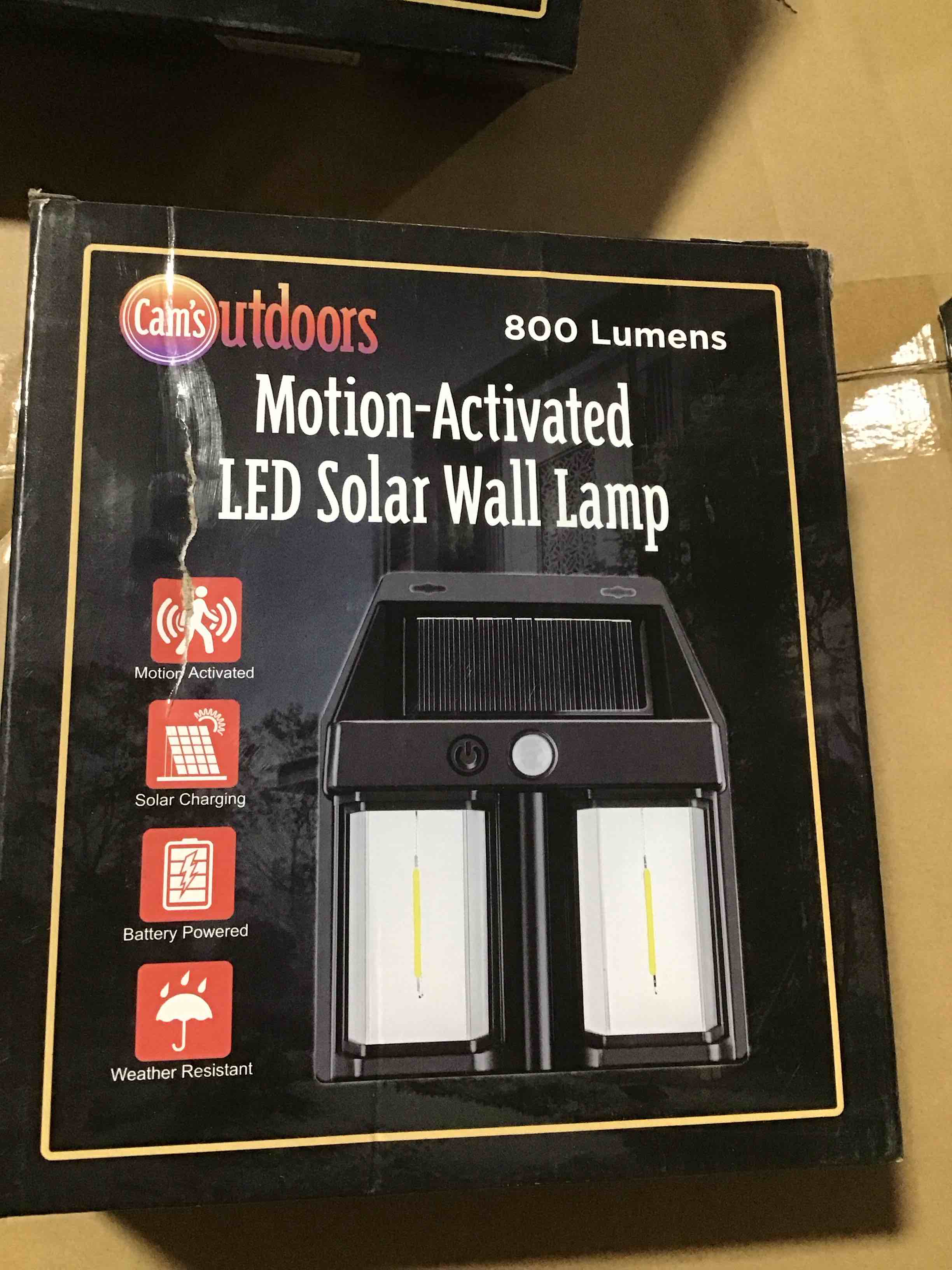 Condition photo showing New/Like New for Motion Activated LED Solar Wall Lamp