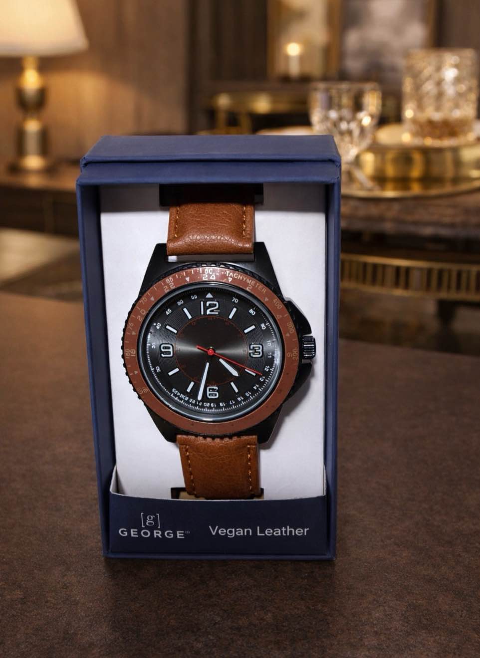 George Men s Brown Strap Watch