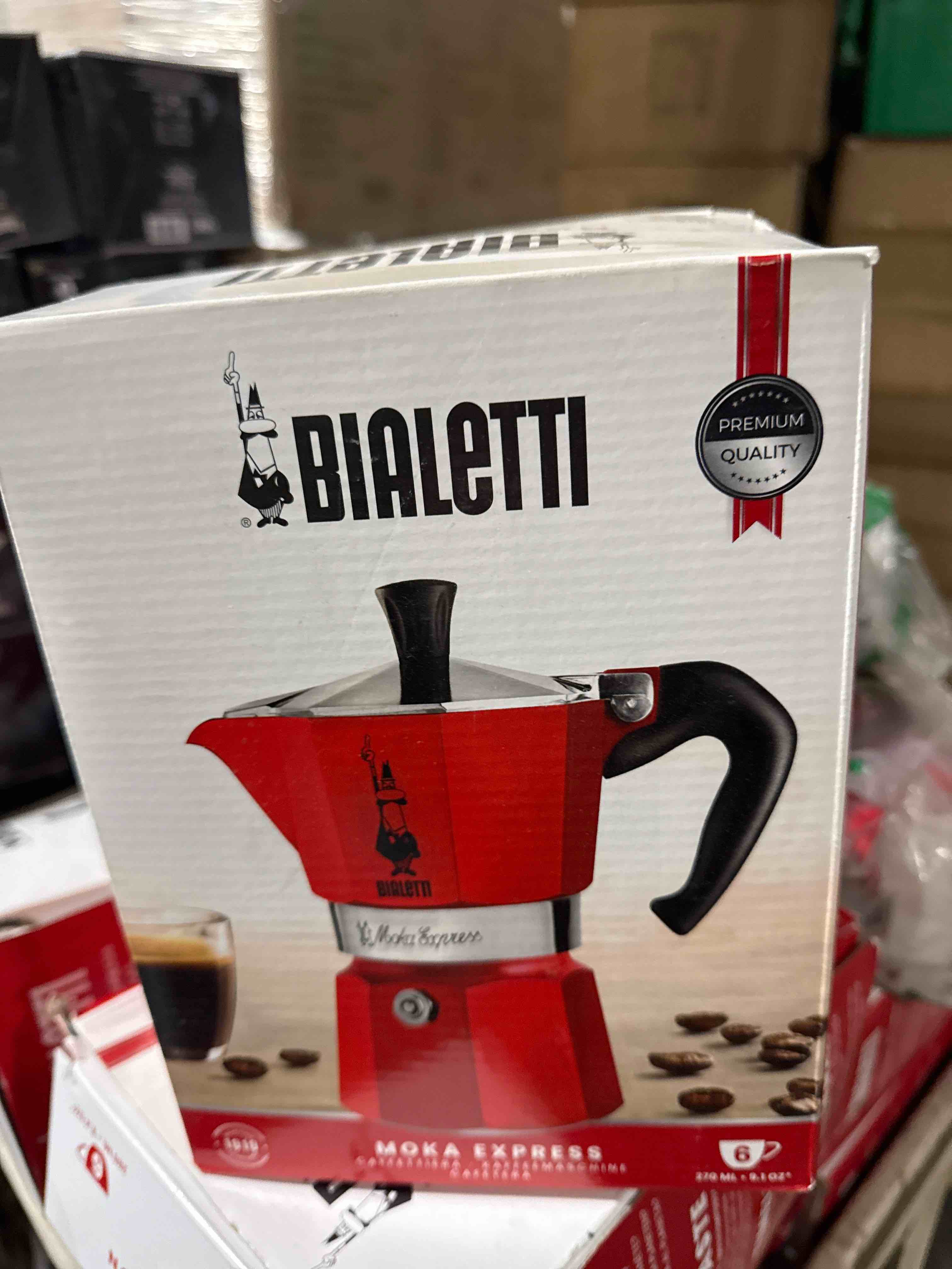 Condition photo showing Good Condition for Bialetti, Moka Color Stove Top Espresso Coffee Maker, 6 Cup, Red