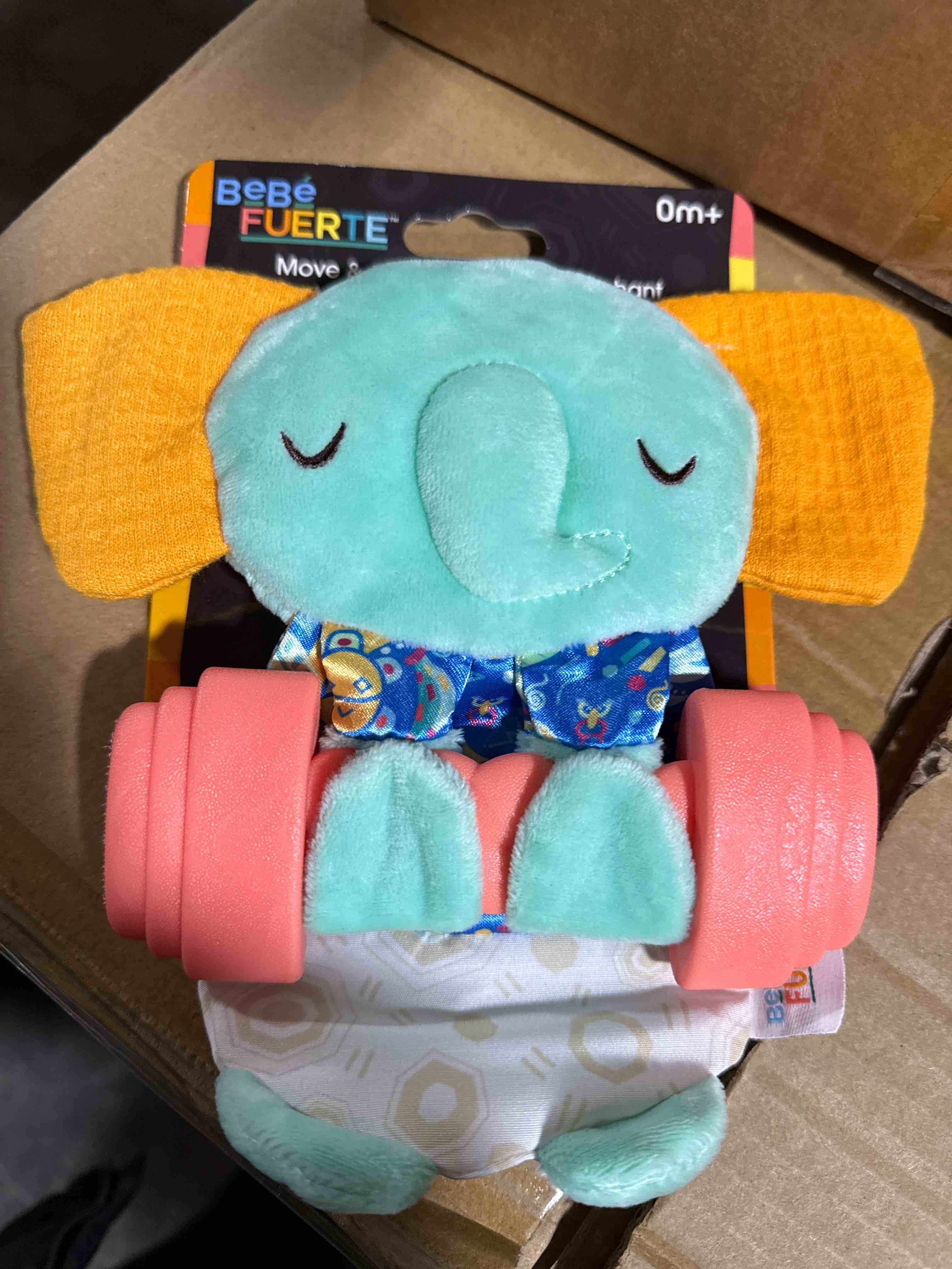 Condition photo showing New/Like New for BEBE FUERTE Move & Groove Crinklie Elephant by Robin Arzon - Baby Crinkle Toys - Sensory Toys for Fine Motor Skills - Baby and Toddler Gifts for Ages 0 Months and Up
