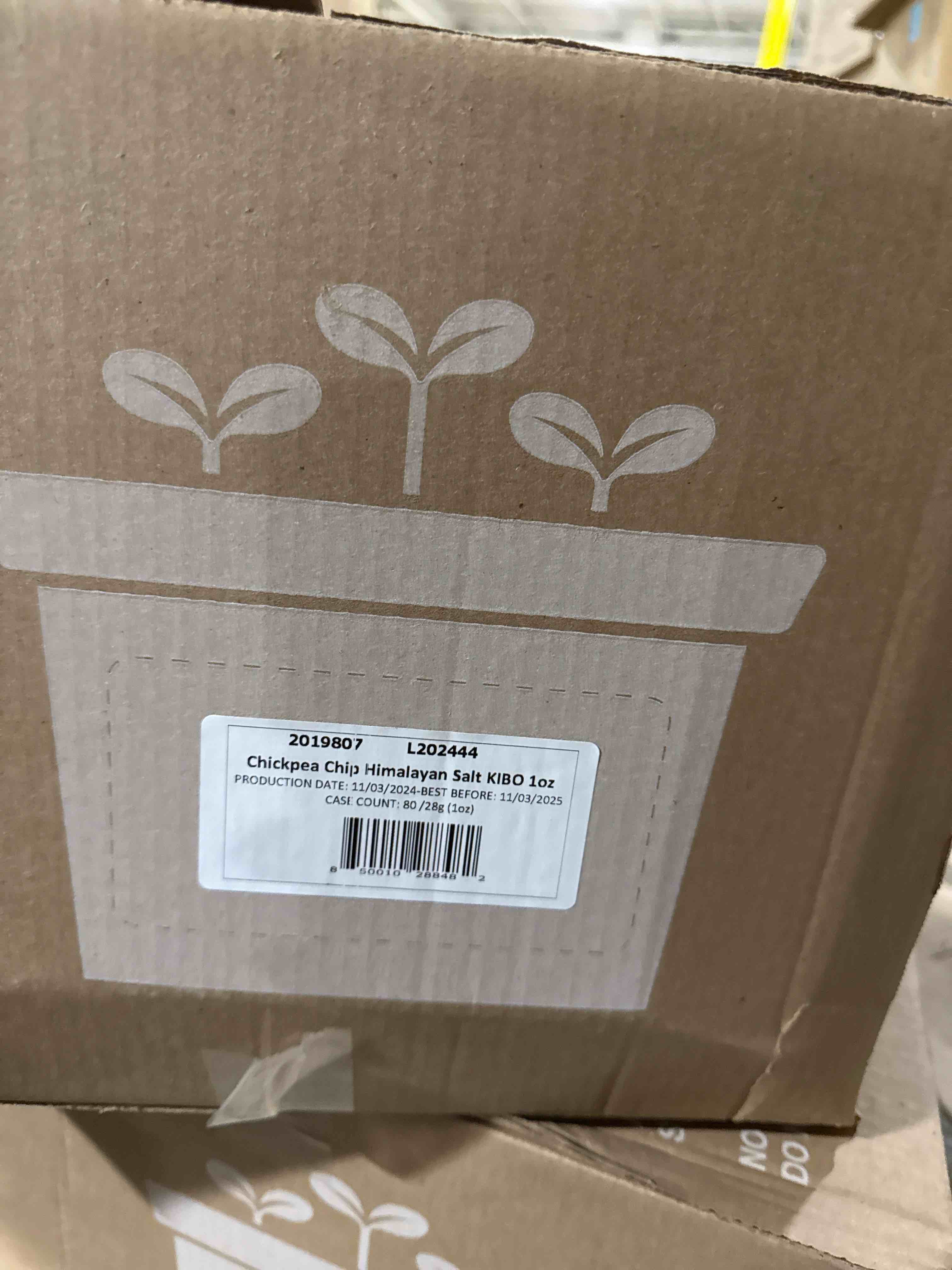 Condition photo showing Good Condition for Case of 80 Kibo Chicpea Chips Himalayan Salt 1 Oz (BB 11/03/25)