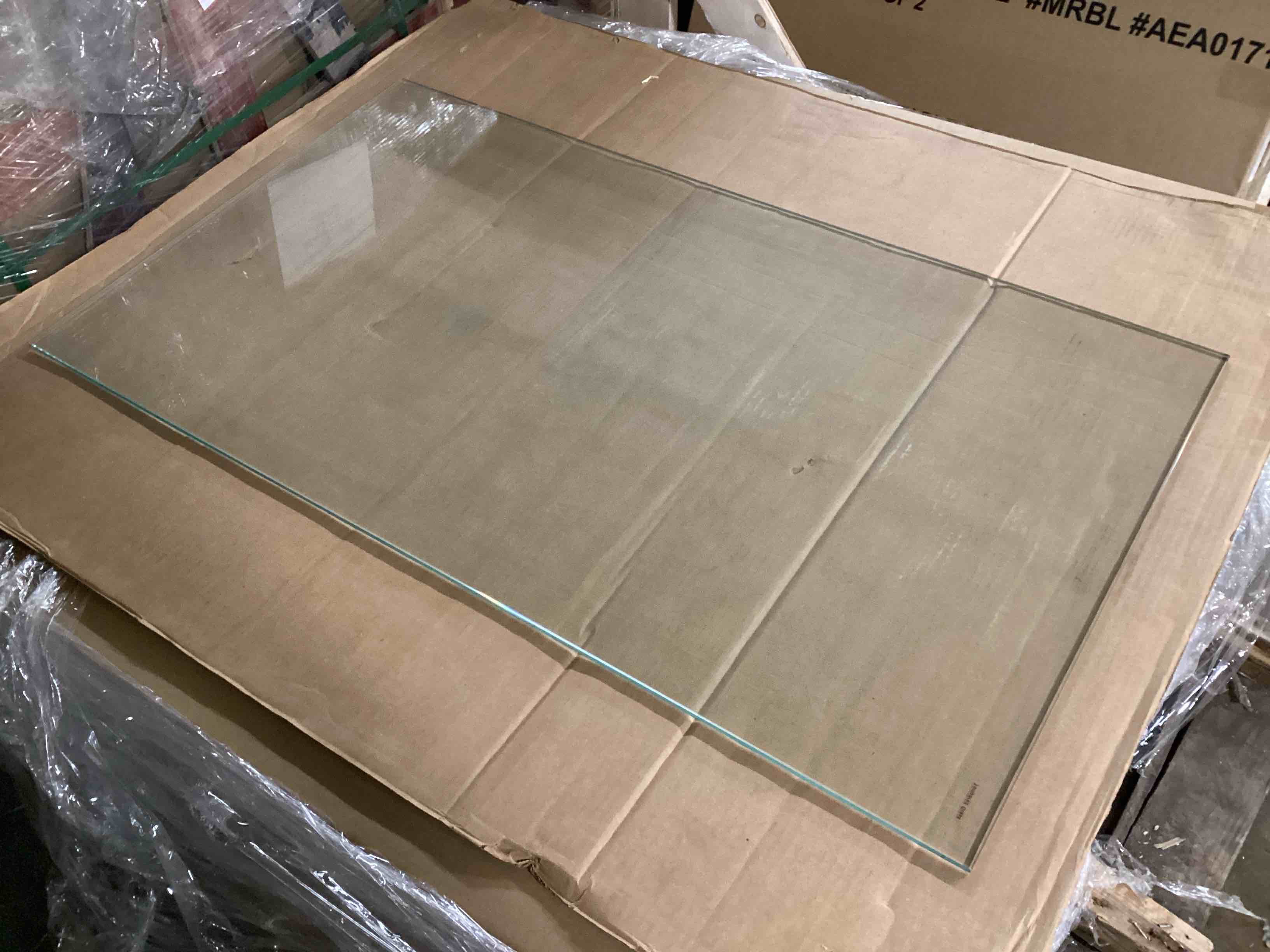 Condition photo showing New/Like New for Tempered Glass Spacer For Coffee And Console Tables, 42.25in x 23.75in (Pads For Glass Included) 