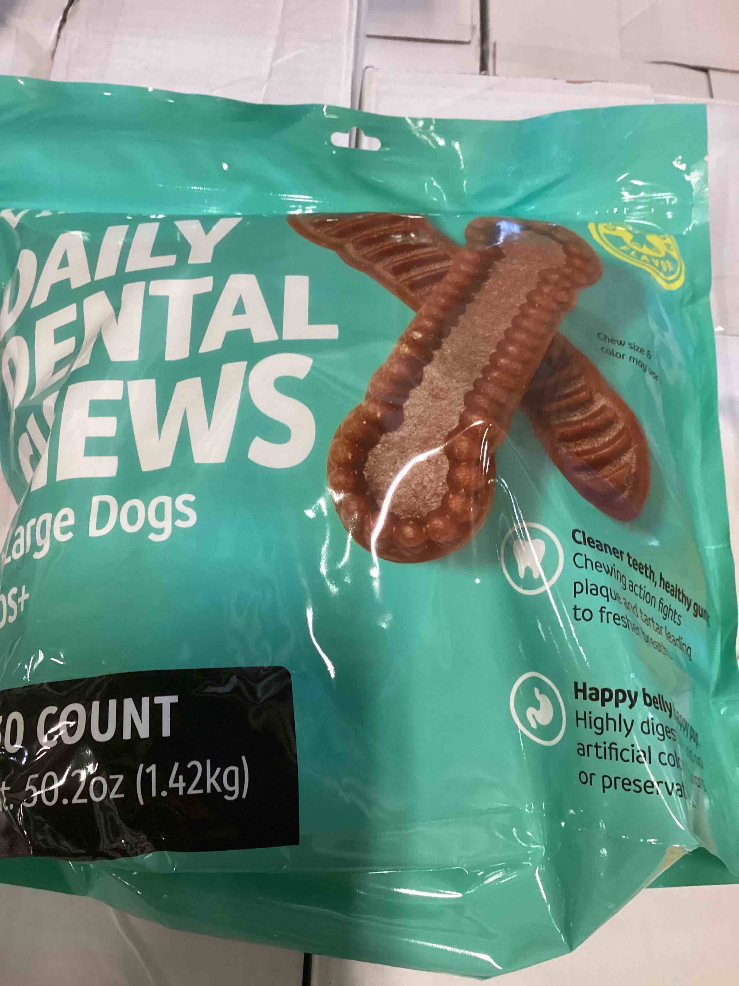 Condition photo showing New/Like New for (Best by MAR 16/2026) DAILY DENTAL CHEWS For Large Dogs 50 lbs+ 30 COUNT