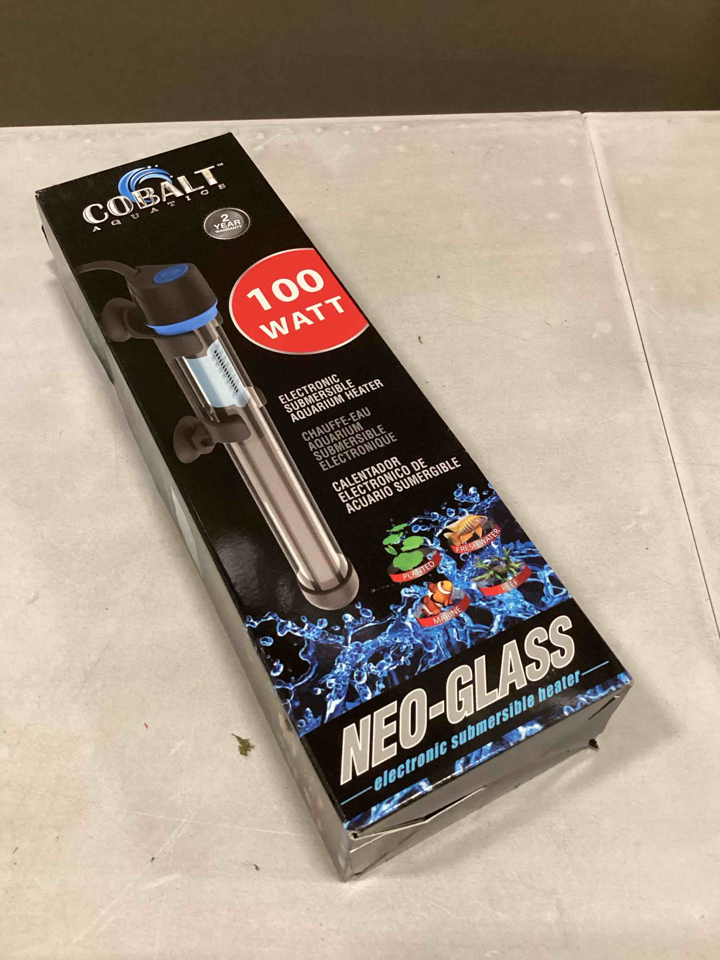 Condition photo showing New/Like New for Cobalt Aquatics Neo-Glass Submersible Aquarium Heater, 100-watt