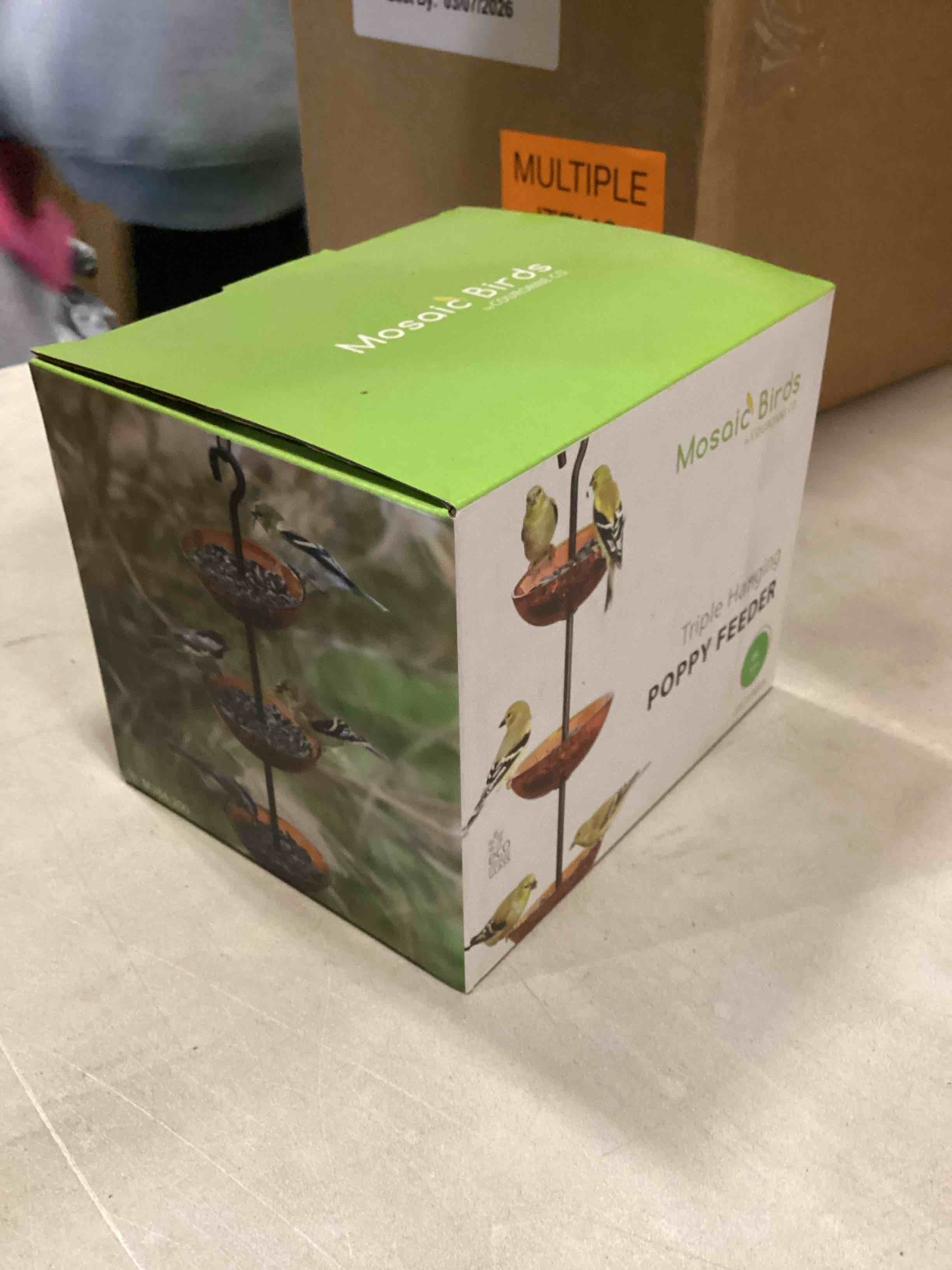 Condition photo showing New/Like New for Mosaic Birds Triple Hanging Poppy Bird Feeder, 14.1-oz, 