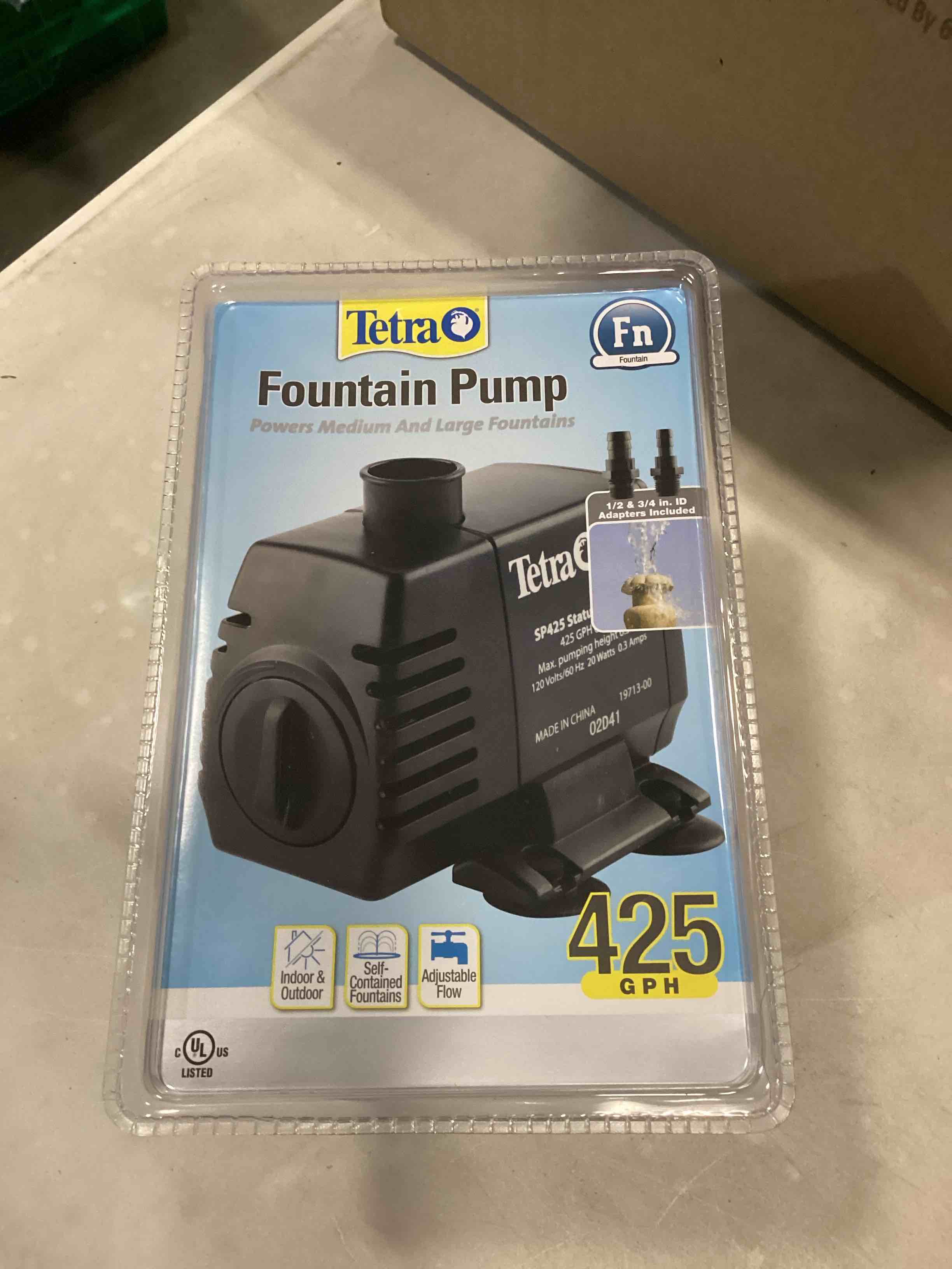 Condition photo showing New/Like New for Tetra Pond Statuary Pump 425 GPH, Powers Small And Tabletop Fountains (19713-00)