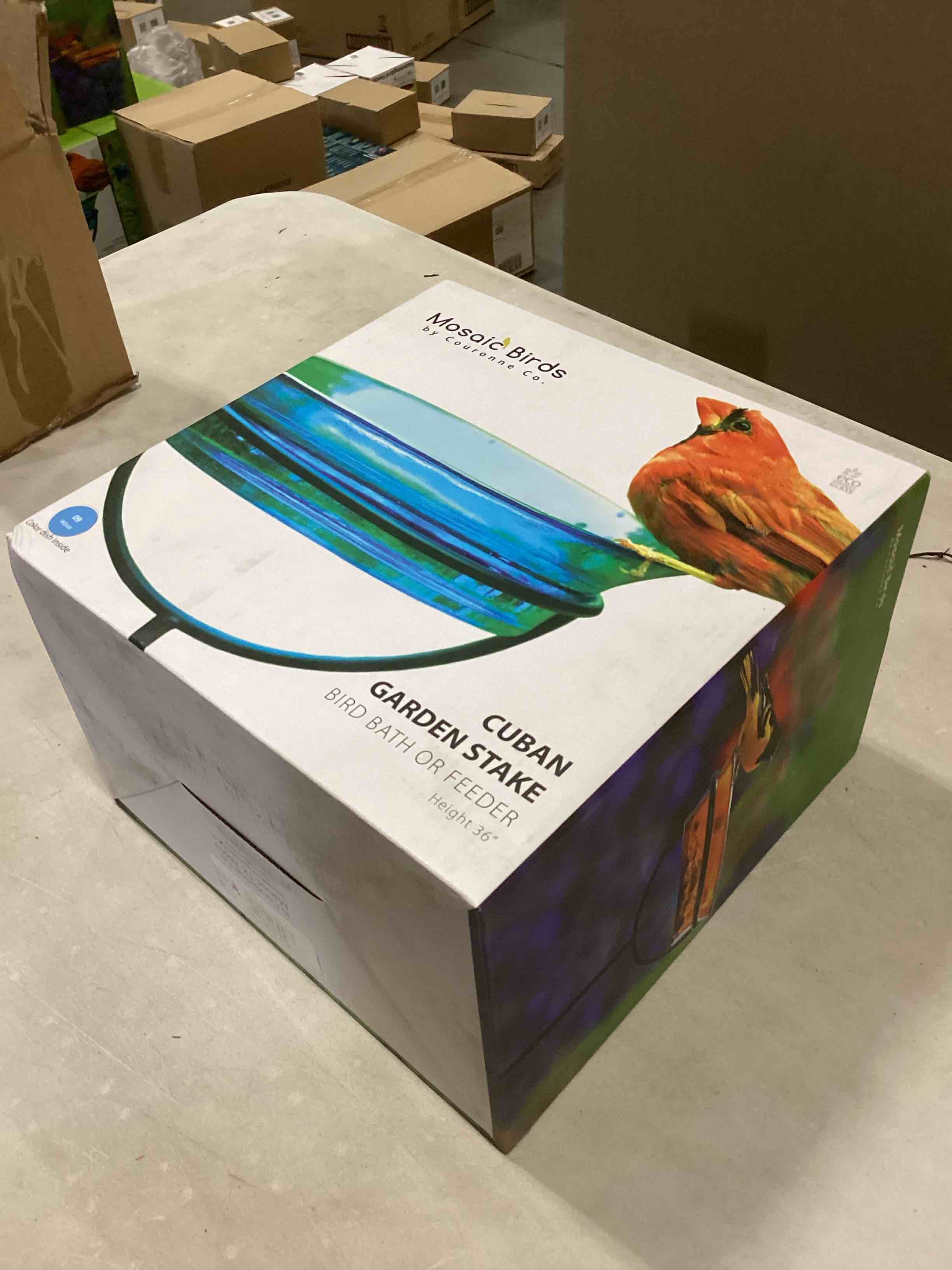 Condition photo showing New/Like New for Mosaic Birds Cuban Garden Stake Bird Feeder, 20.3-oz