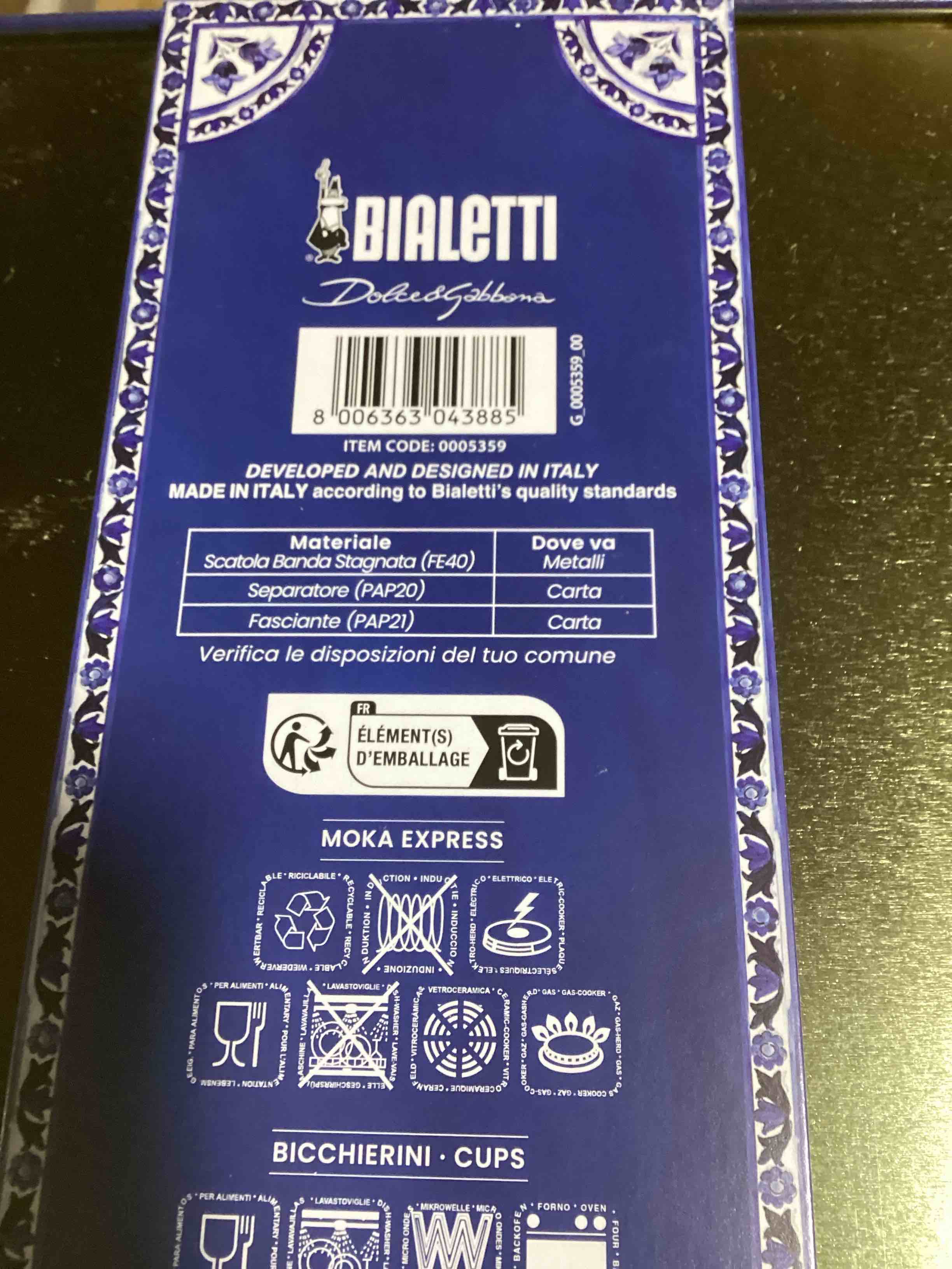 Condition photo showing Good Condition for Bialetti Moka 3-Cup Coffee Maker & Cups Gift Set